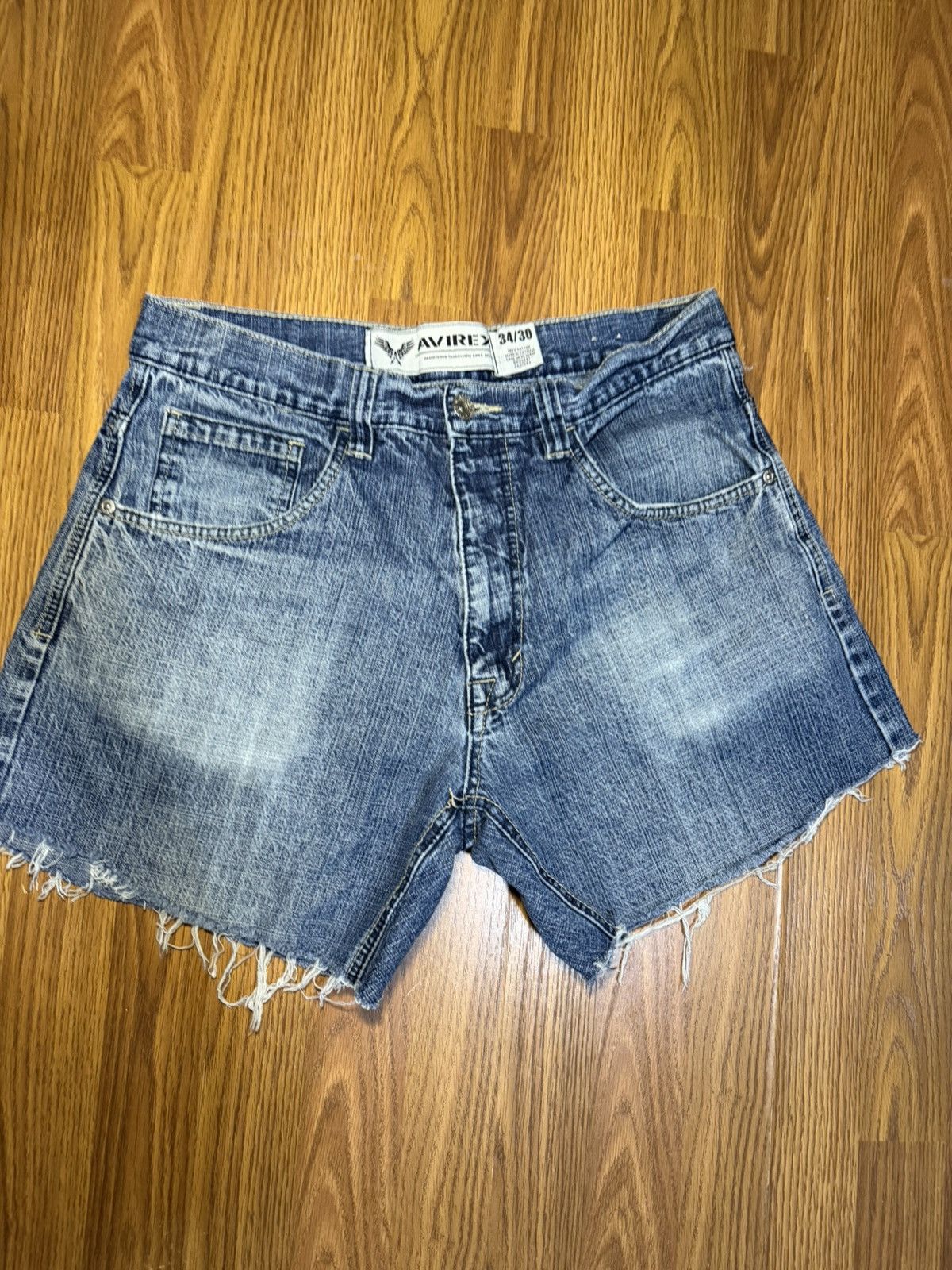 Avirex Avirex Y2K Cut-Off High Waisted embroidery Shorts Size 34. Size 34" / US 12 / IT 48 - 5 Thumbnail