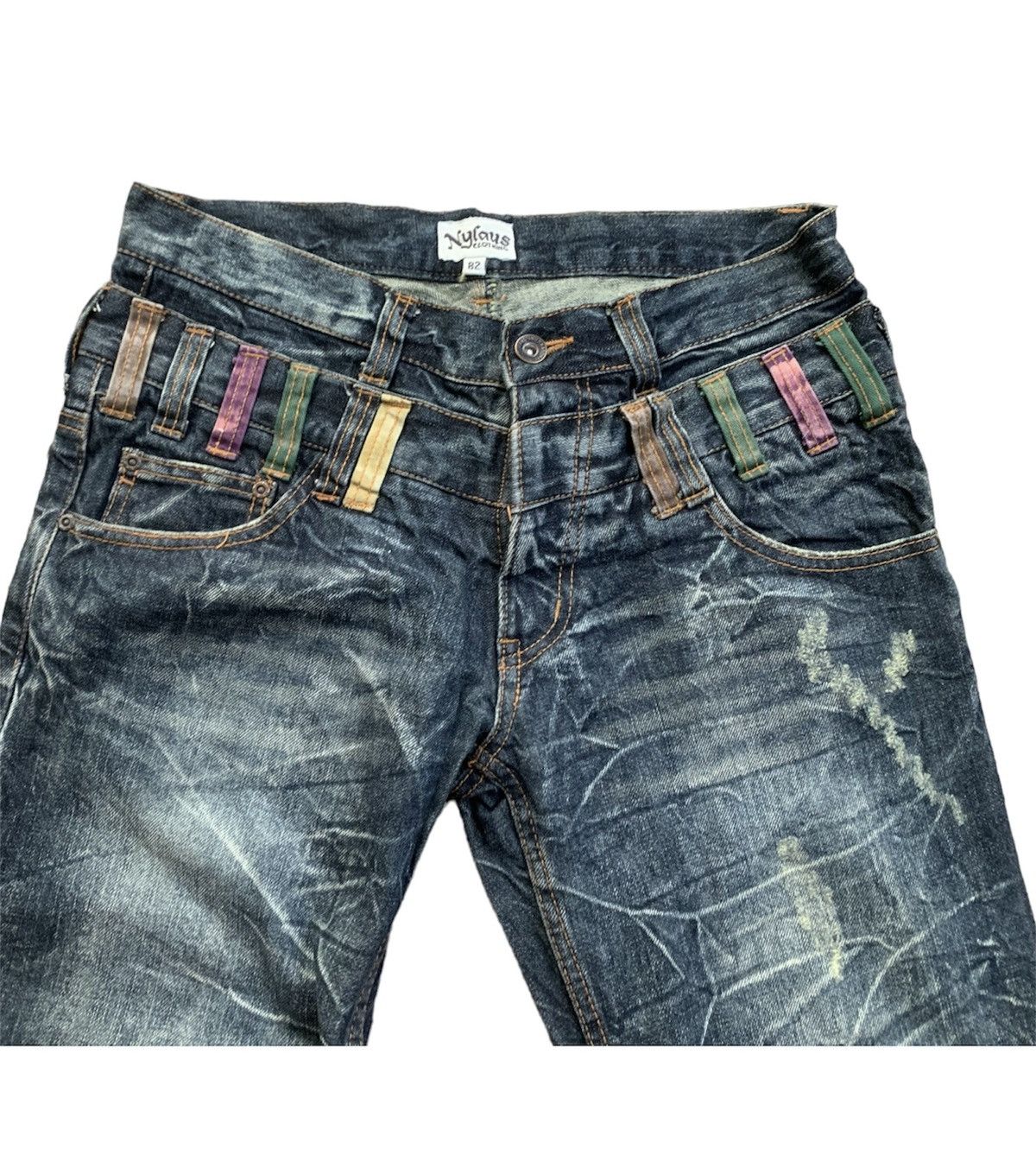 Japanese Brand Japanese Nylaus Doublewaist Jeans Size US 32 / EU 48 - 8 Thumbnail