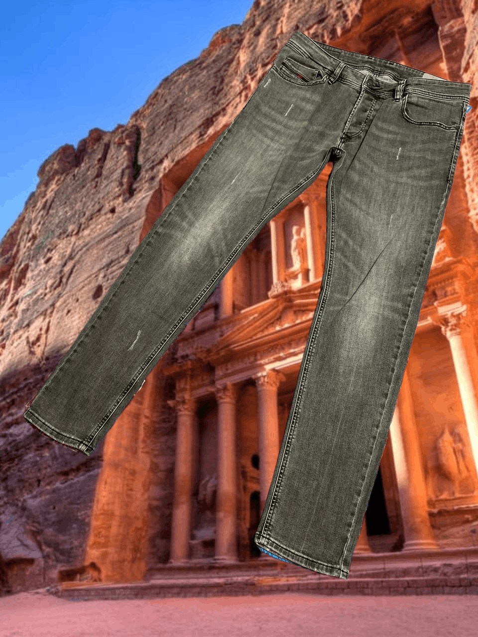 Diesel Distressed Jeans pants gray Y2K DIESEL vintage Size US 32 / EU 48 - 1 Thumbnail