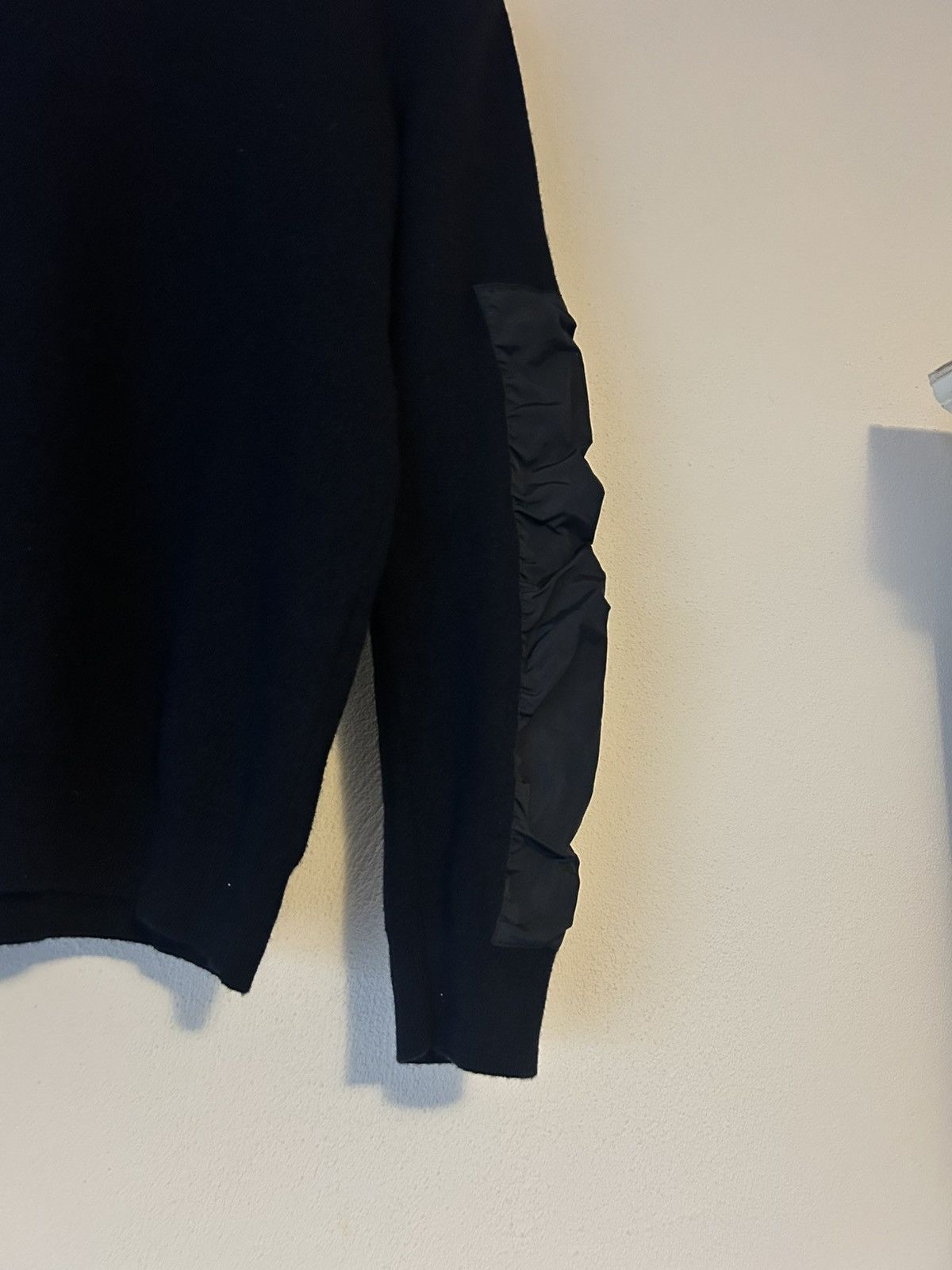 Prada Prada Navy Wool Sweater with Nylon Paneling, Size 54 Size US L / EU 52-54 / 3 - 5 Thumbnail