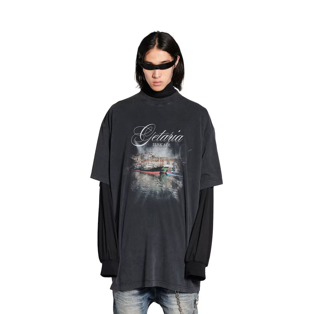 Balenciaga Balenciaga Getaria Oversized t-shirt (black faded