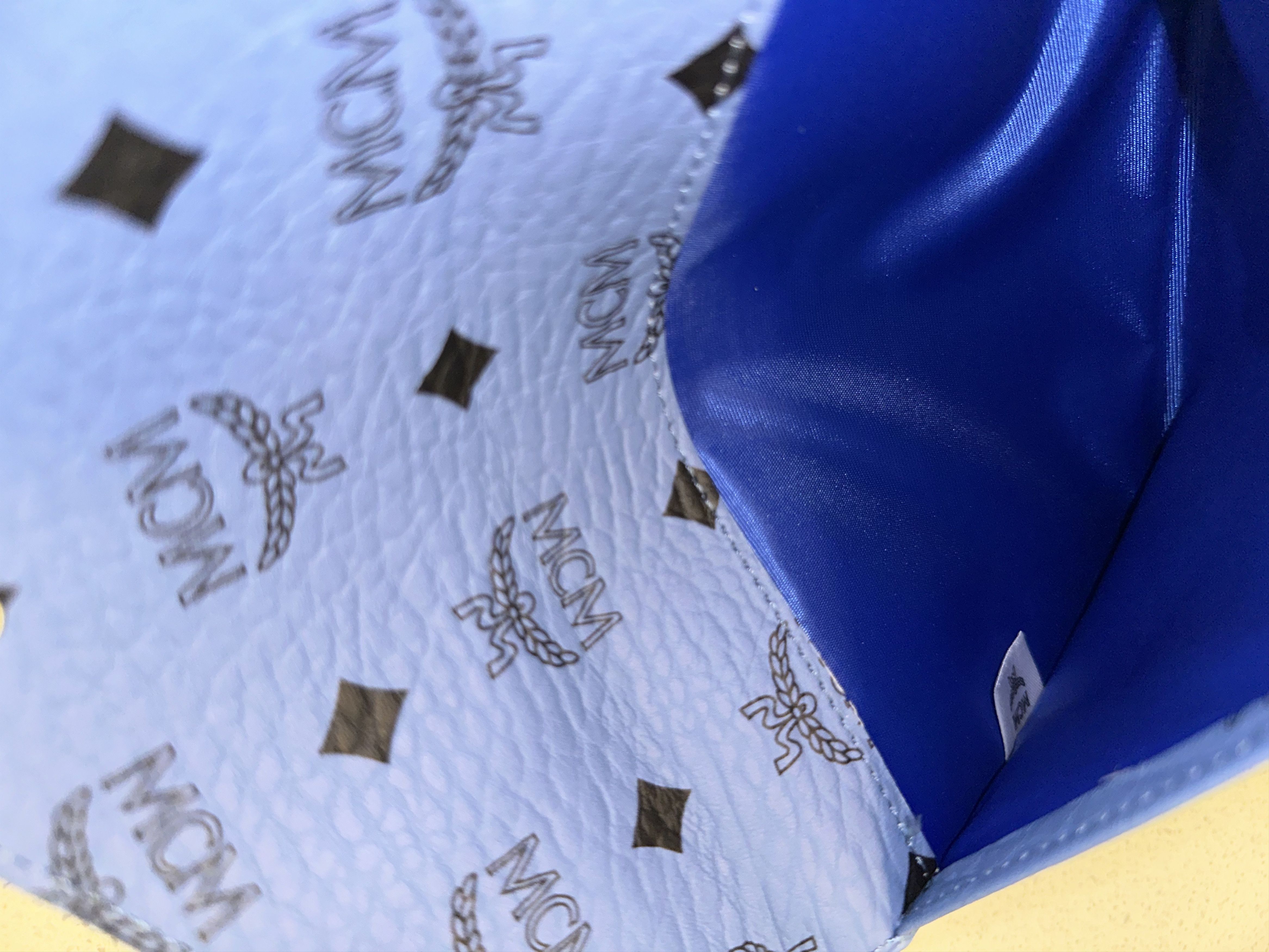 MCM MCM Leather Envelope Clutch Blue Visetos Size ONE SIZE - 8 Thumbnail