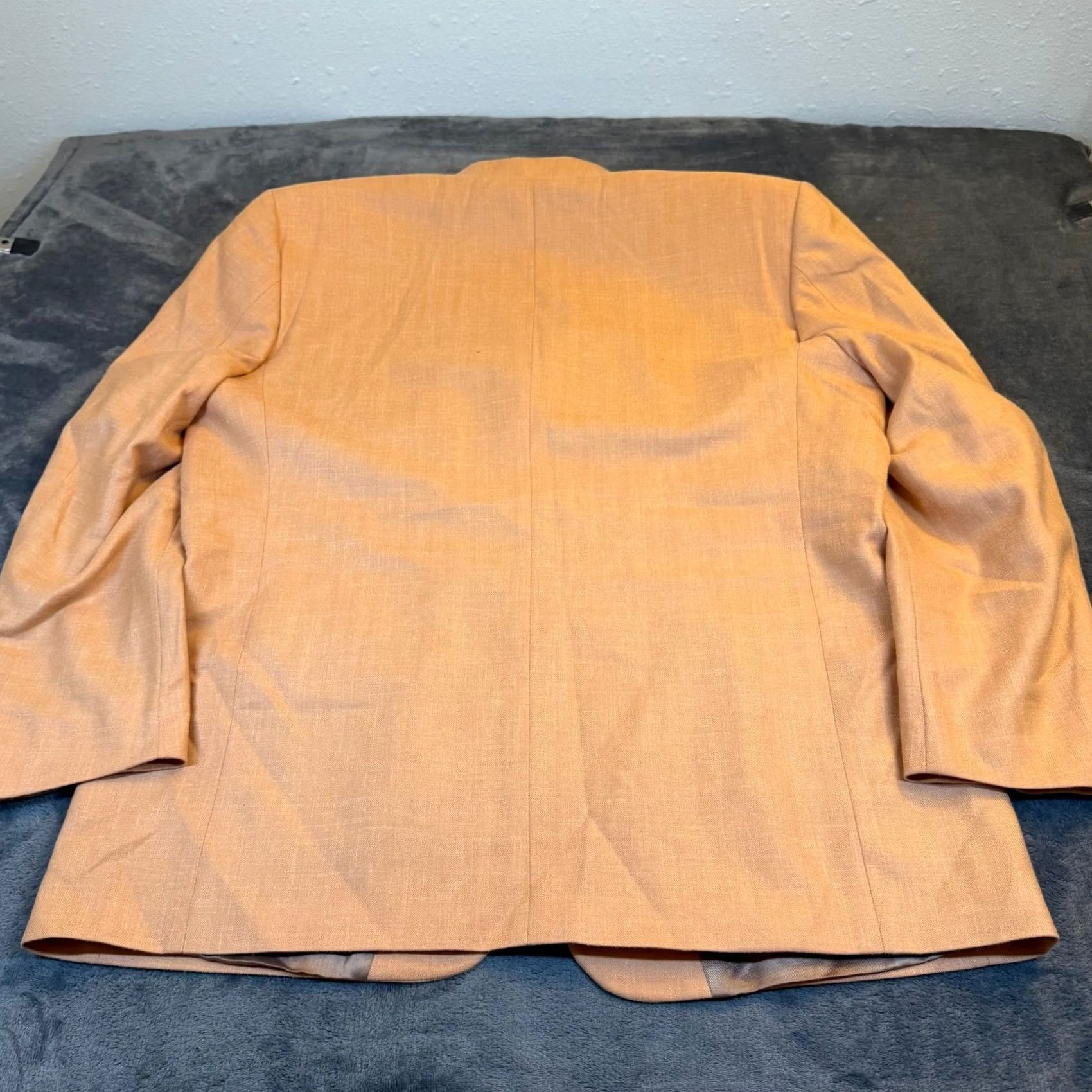 Vintage Millennium Collection Blazer Mens 46 Regular Orange Wool Silk Linen Three Button Blazer Mens Regular 46 Orange Wool Silk Linen Three Button Size 46R - 5 Thumbnail