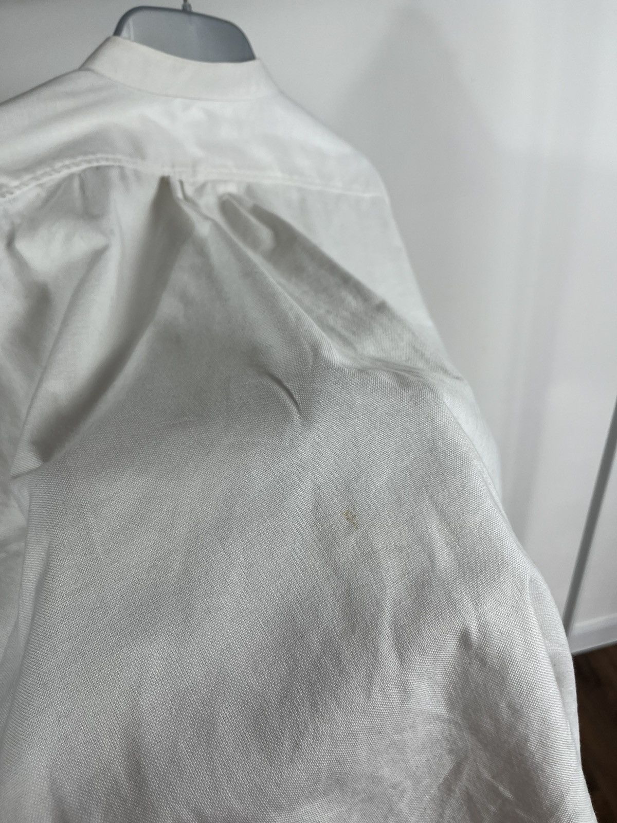Vintage Vintage White Pleated Band Collar Shirt Paris Embroidery Size US L / EU 52-54 / 3 - 10 Thumbnail