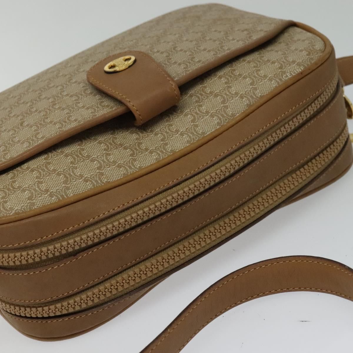 Celine CELINE Macadam Canvas Shoulder Bag Beige Size ONE SIZE - 6 Thumbnail