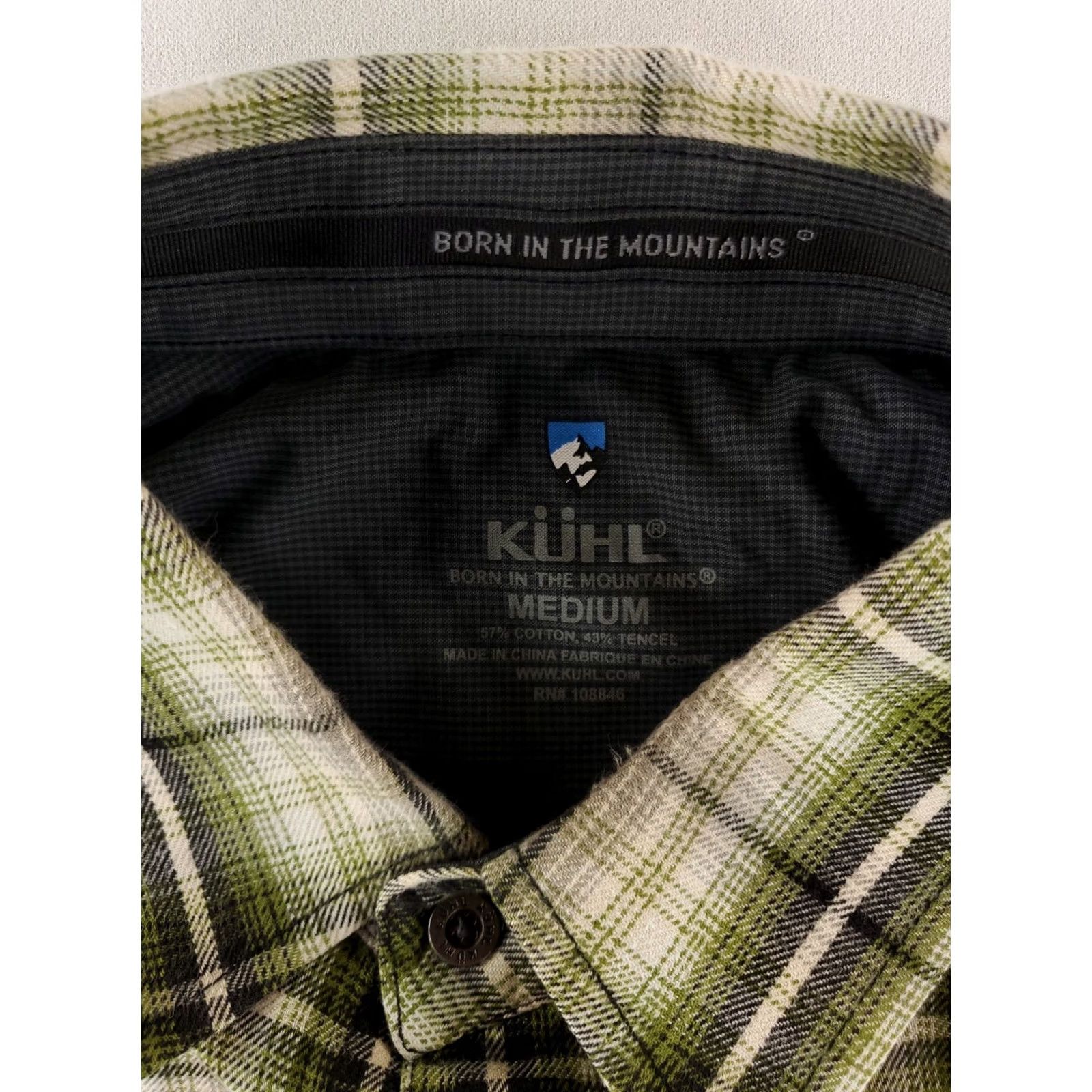 Vintage Kuhl Descendr Long Sleeve Button Up Shirt Green Plaid Mens M Green White Black Plaid Mens M Shirt Size US M / EU 48-50 / 2 - 2 Thumbnail