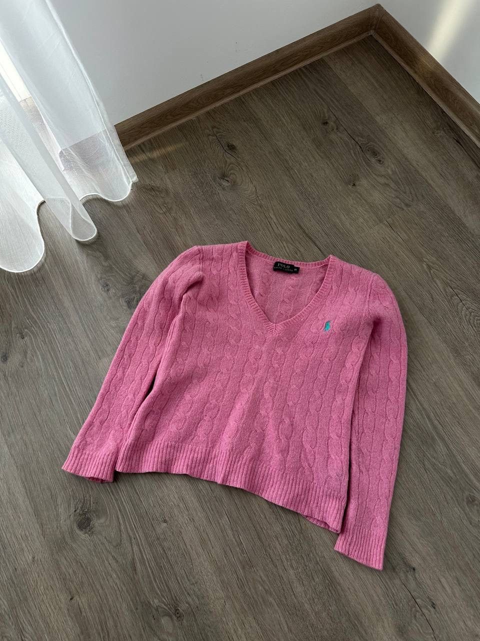 Polo Ralph Lauren × Vintage Vintage Womens Polo Ralph Lauren Cable Knit Pink Sweater Size US XS / EU 42 / 0 - 5 Thumbnail
