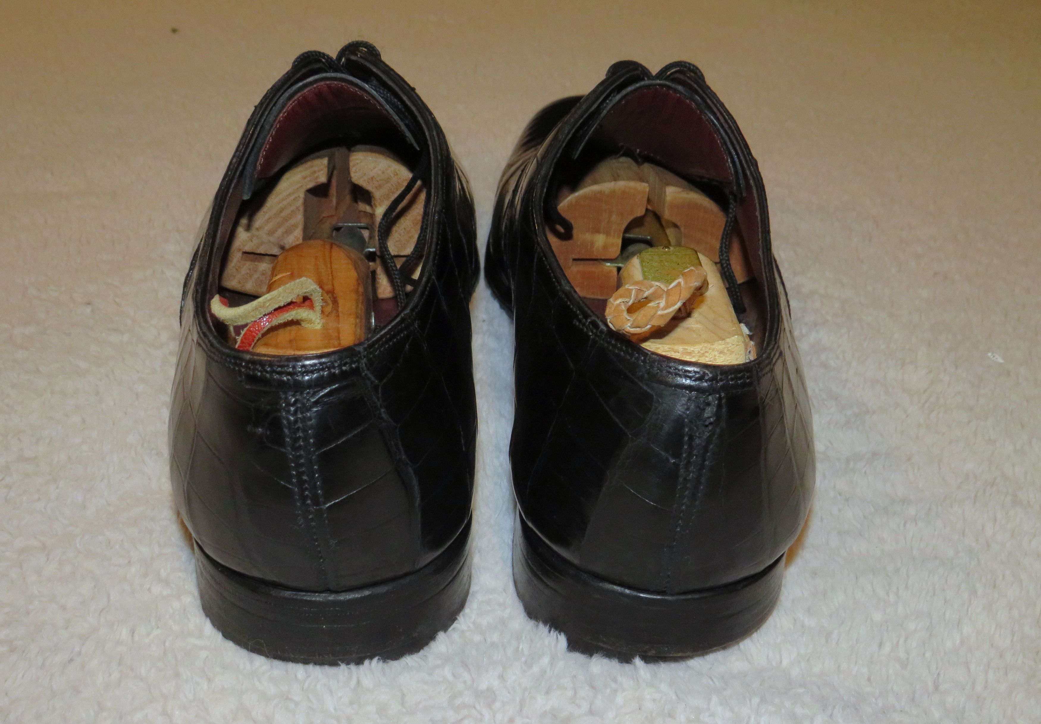 Edward Green × Ralph Lauren Purple Label Black Crocodile Leather Derby 9.5/10 Size US 10 / EU 43 - 10 Thumbnail