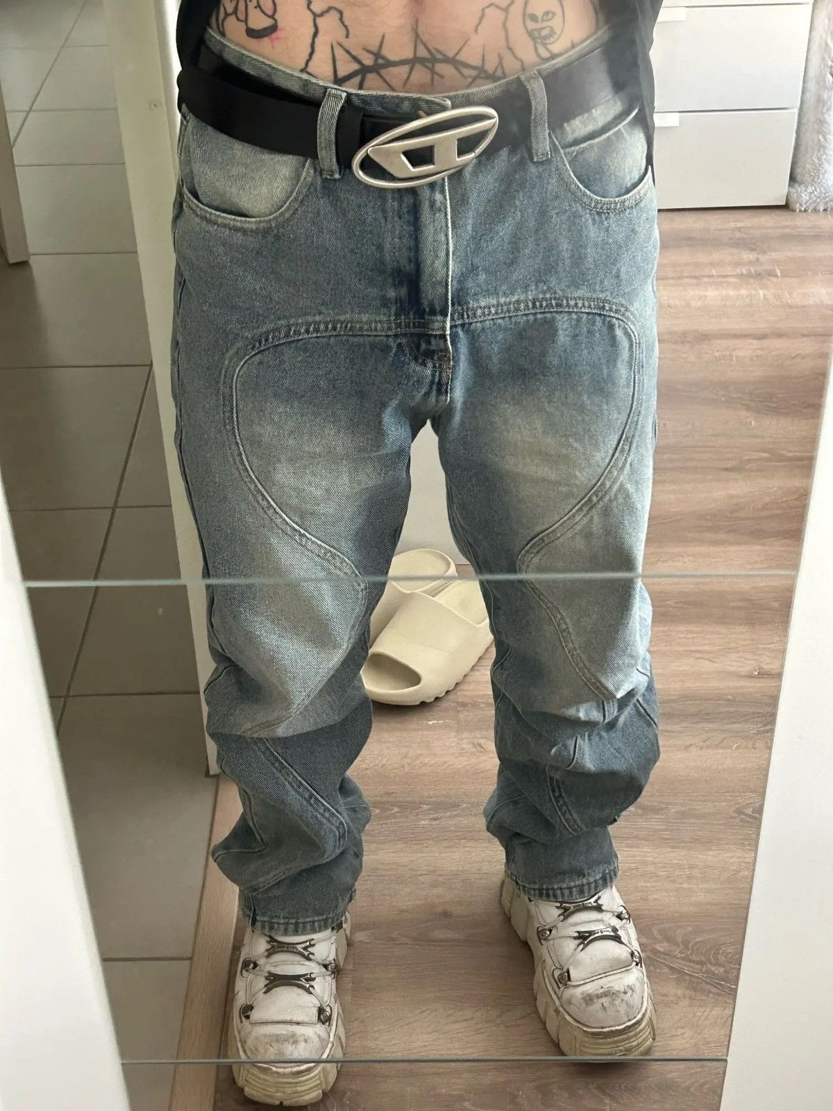 Japanese Brand × Jean Street 90’s hiphop washed skateboard hip-hop jeans Size US 34 / EU 50 - 10 Thumbnail