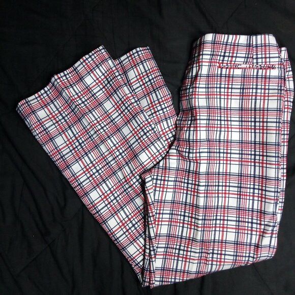 Levi's Vintage Levi's Sta-Prest Gals Plaid Polyester Pants Flared Size 30" / US 8 / IT 44 - 1 Thumbnail