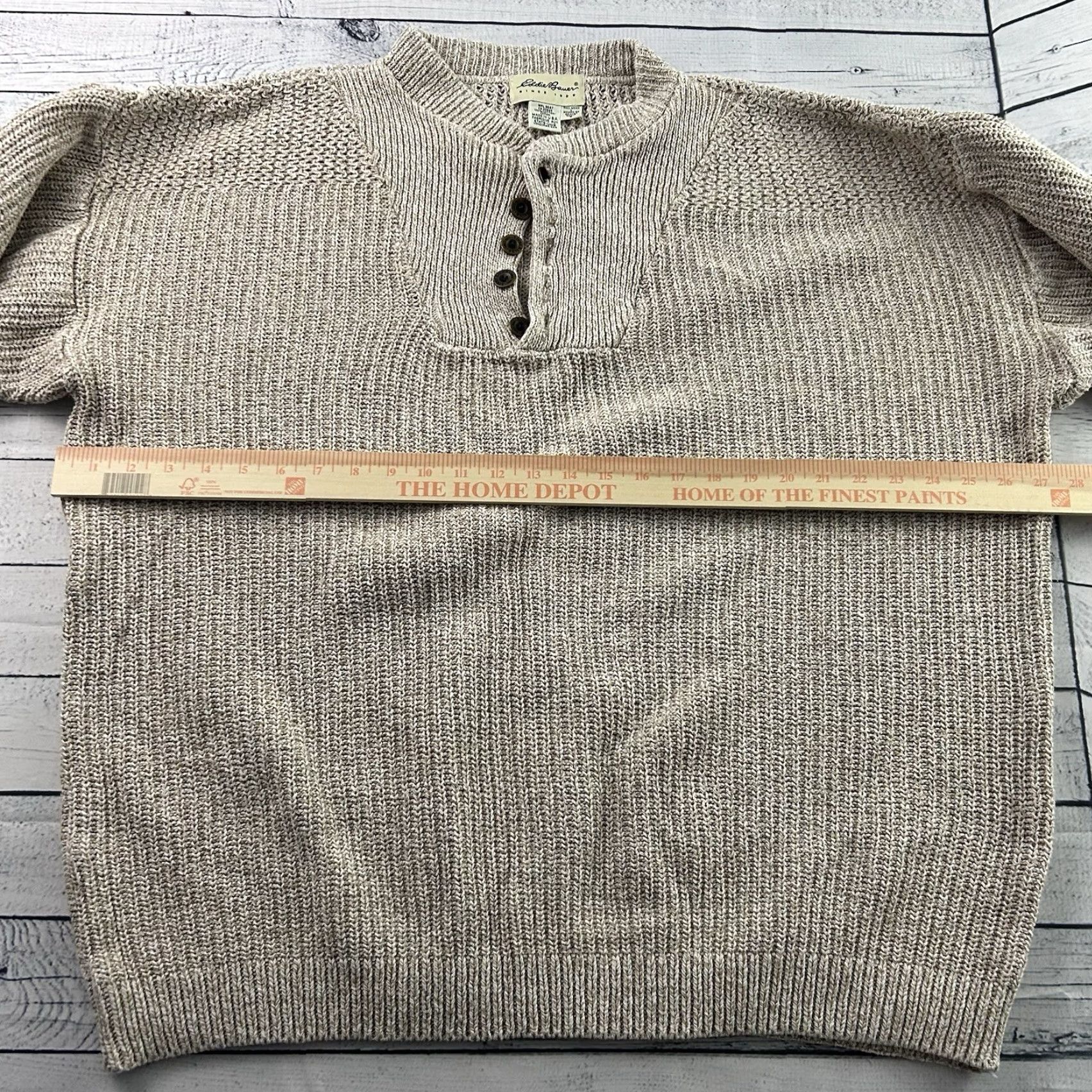 Eddie Bauer Eddie Bauer Heavy Cotton Knit Fisherman's Pullover Sweater Men's L Brown Knit Pullover Cotton Fisherman Sweater Mens L Size US L / EU 52-54 / 3 - 4 Thumbnail