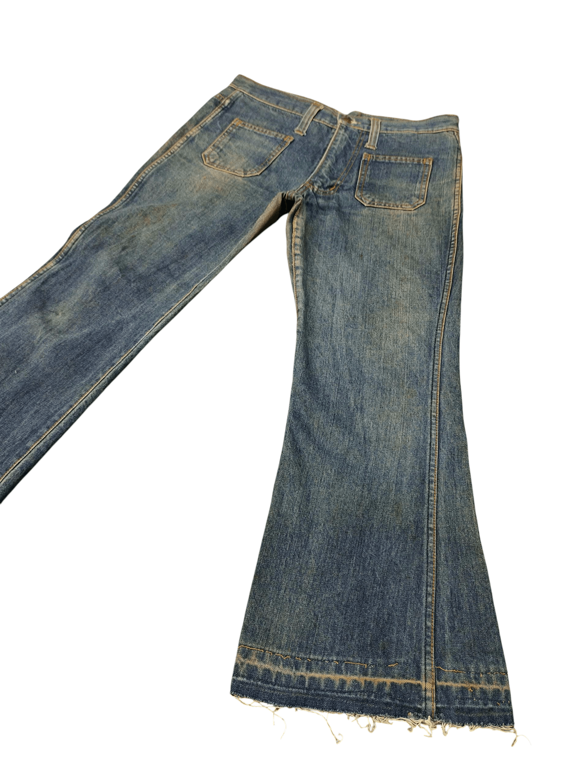 If Six Was Nine Flare Jeans Shinehill Japan Distress Denim Bootcut