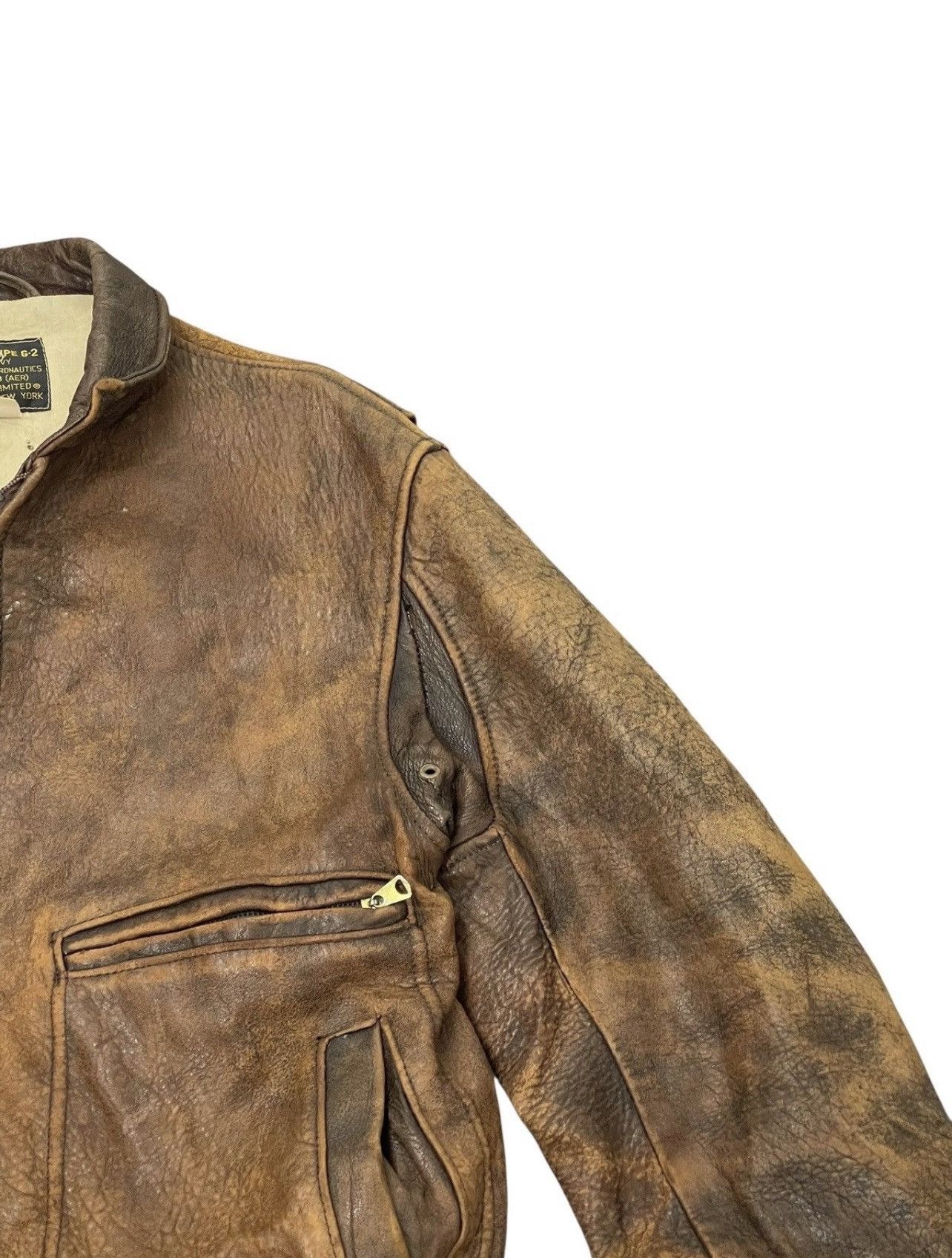 Avirex Vtg 80s Avirex USA Typ G2 Raider Leather Jacket Macgyver 2🟦 Size US L / EU 52-54 / 3 - 7 Thumbnail