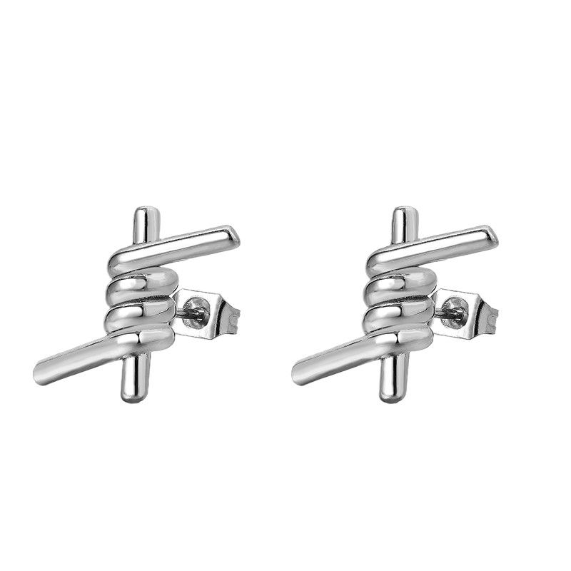 Jewelry Dark Earrings One Pairs Chrome Jewelry Size ONE SIZE - 5 Thumbnail