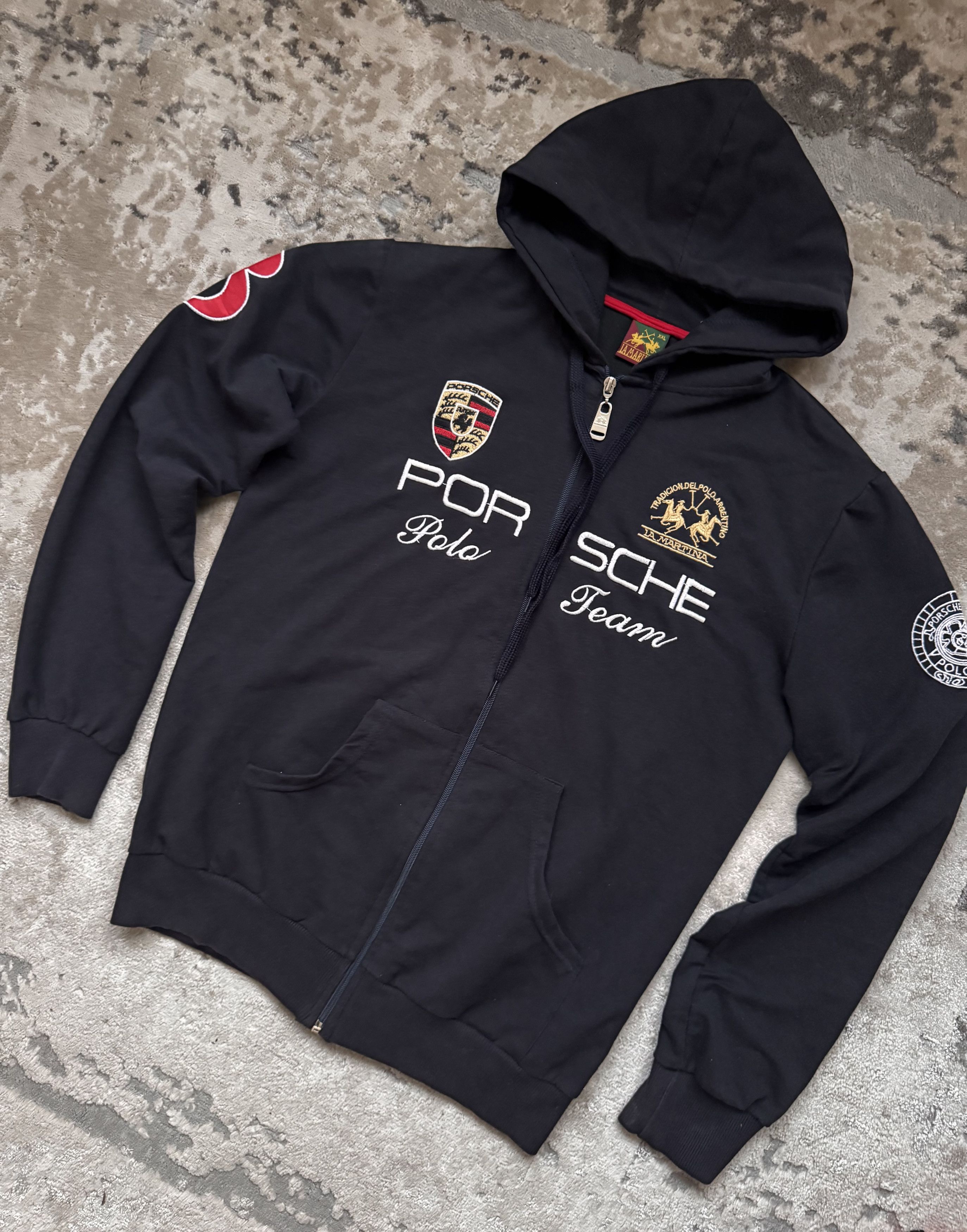 Porsche Design Vintage La Martina Porsche Cup Racing Zip Hoodie Size US M / EU 48-50 / 2 - 2 Thumbnail