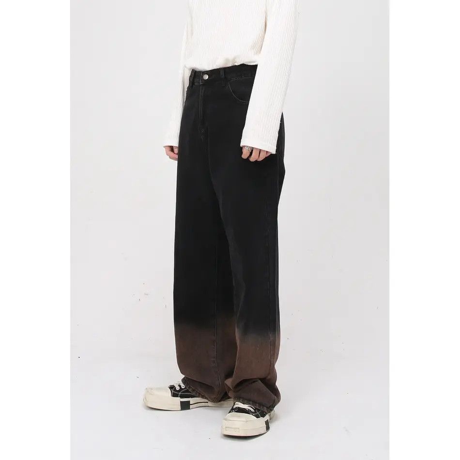 Japanese Brand Retro loose straight leg gradient jeans Size US 32 / EU 48 - 2 Thumbnail