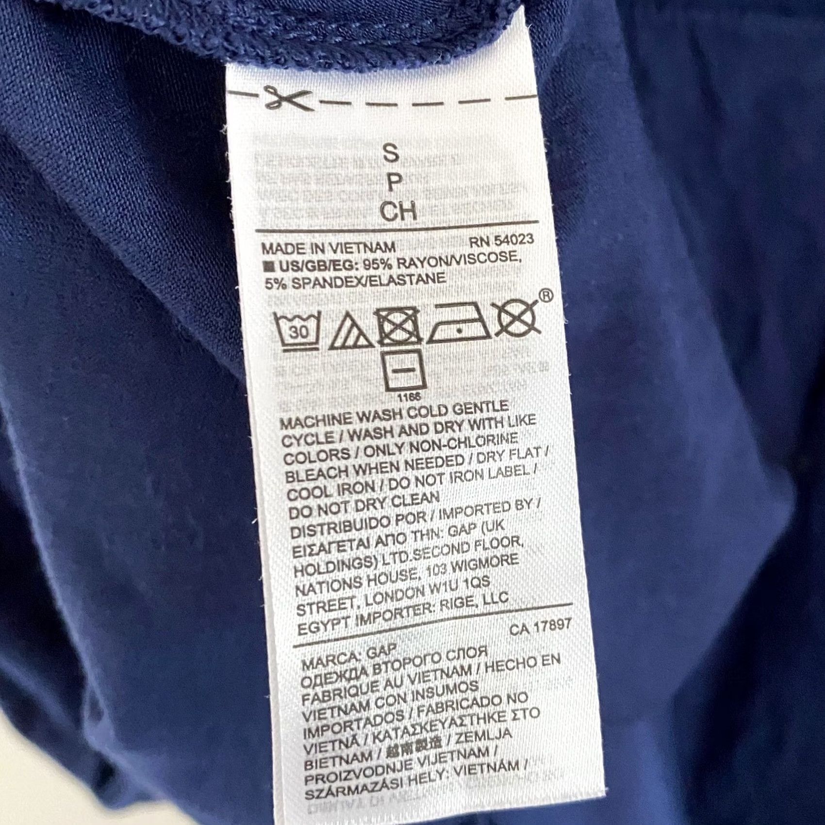 Gap Gap Maxi Dress Drawstring Short Sleeve In Comet Blue S 2017 Womens Casual Pre Loved Size 28" / US 6 / IT 42 - 6 Thumbnail