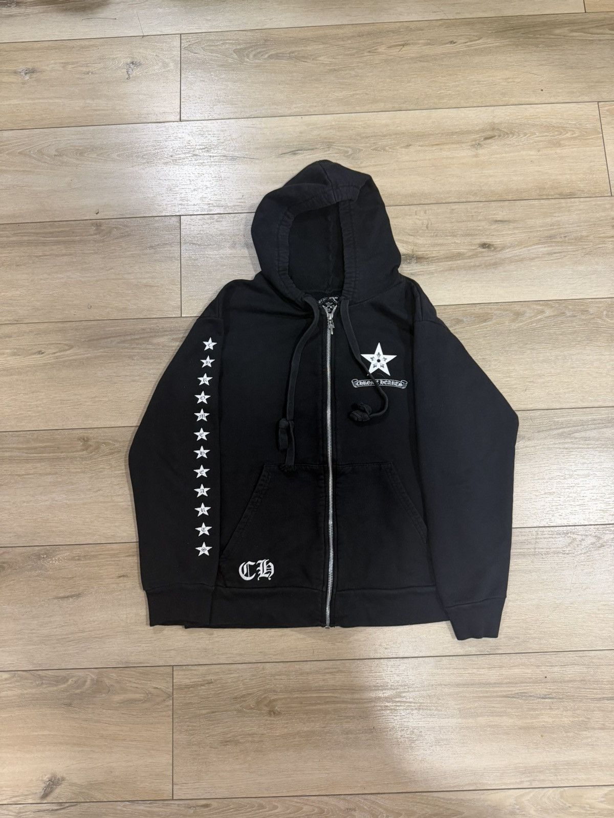 Chrome hearts star logo zip up