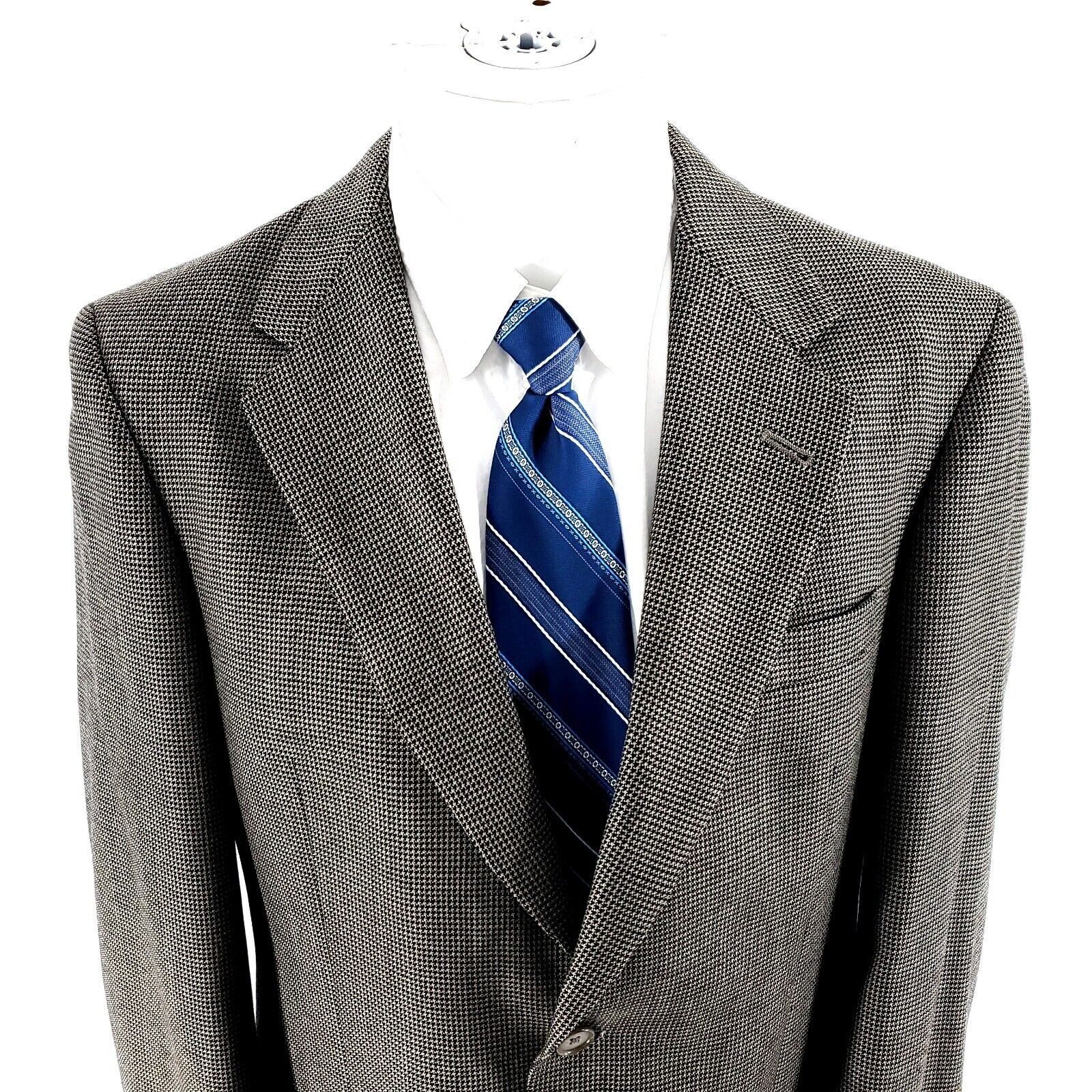 Austin Reed Austin Reed Heavy Textured Wool 2 Button Sport Coat 38R Blac Size 38R - 1 Thumbnail