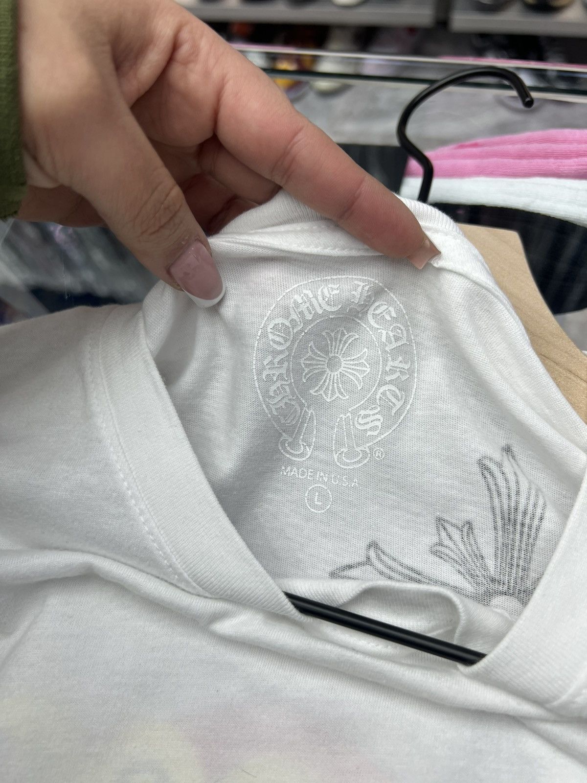 Chrome Hearts Chrome Hearts Las Vegas White Tee Size US L / EU 52-54 / 3 - 11 Thumbnail