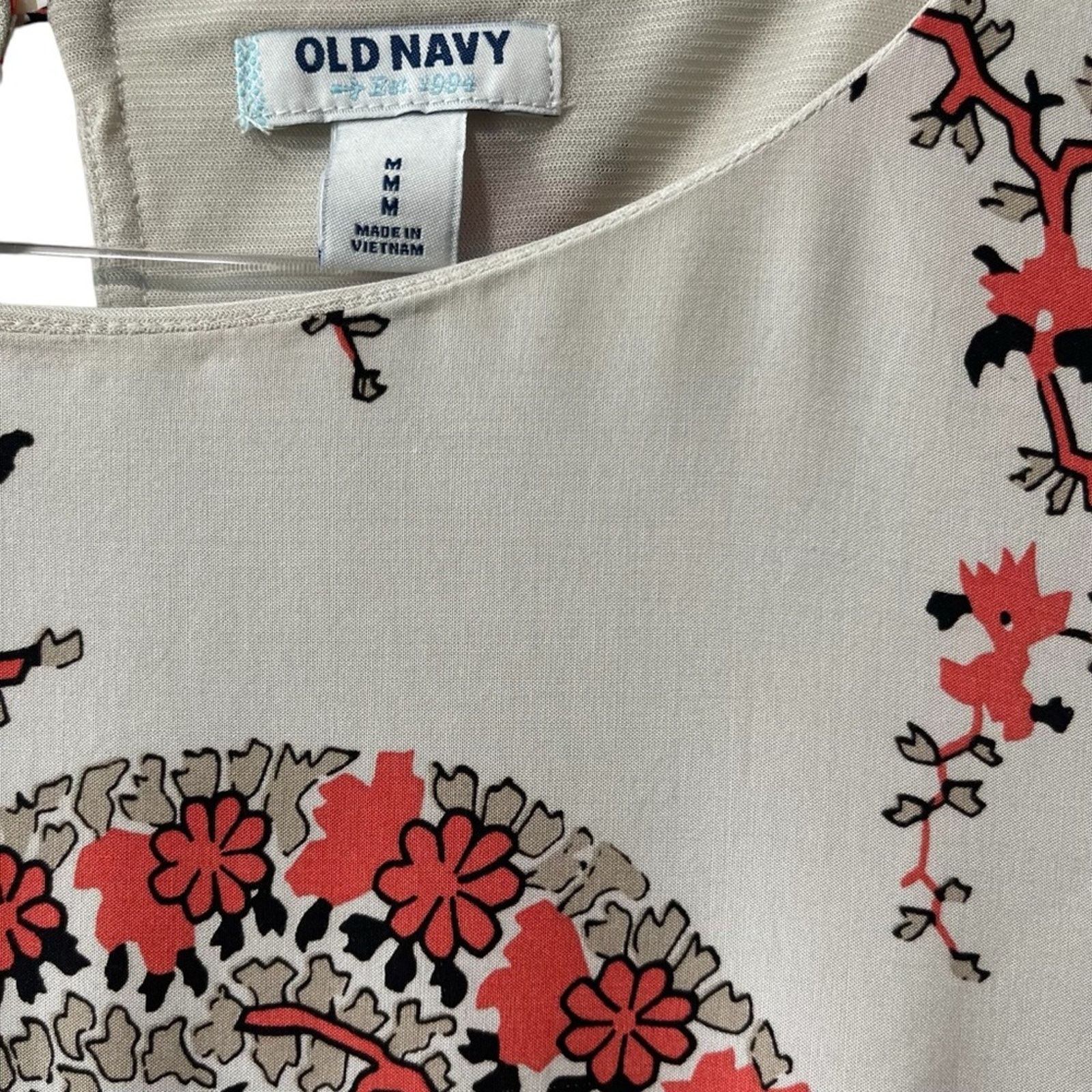 Old Navy Old Navy Floral Print Long Sleeve Knee Length Shift Dress Size M / US 6-8 / IT 42-44 - 3 Thumbnail