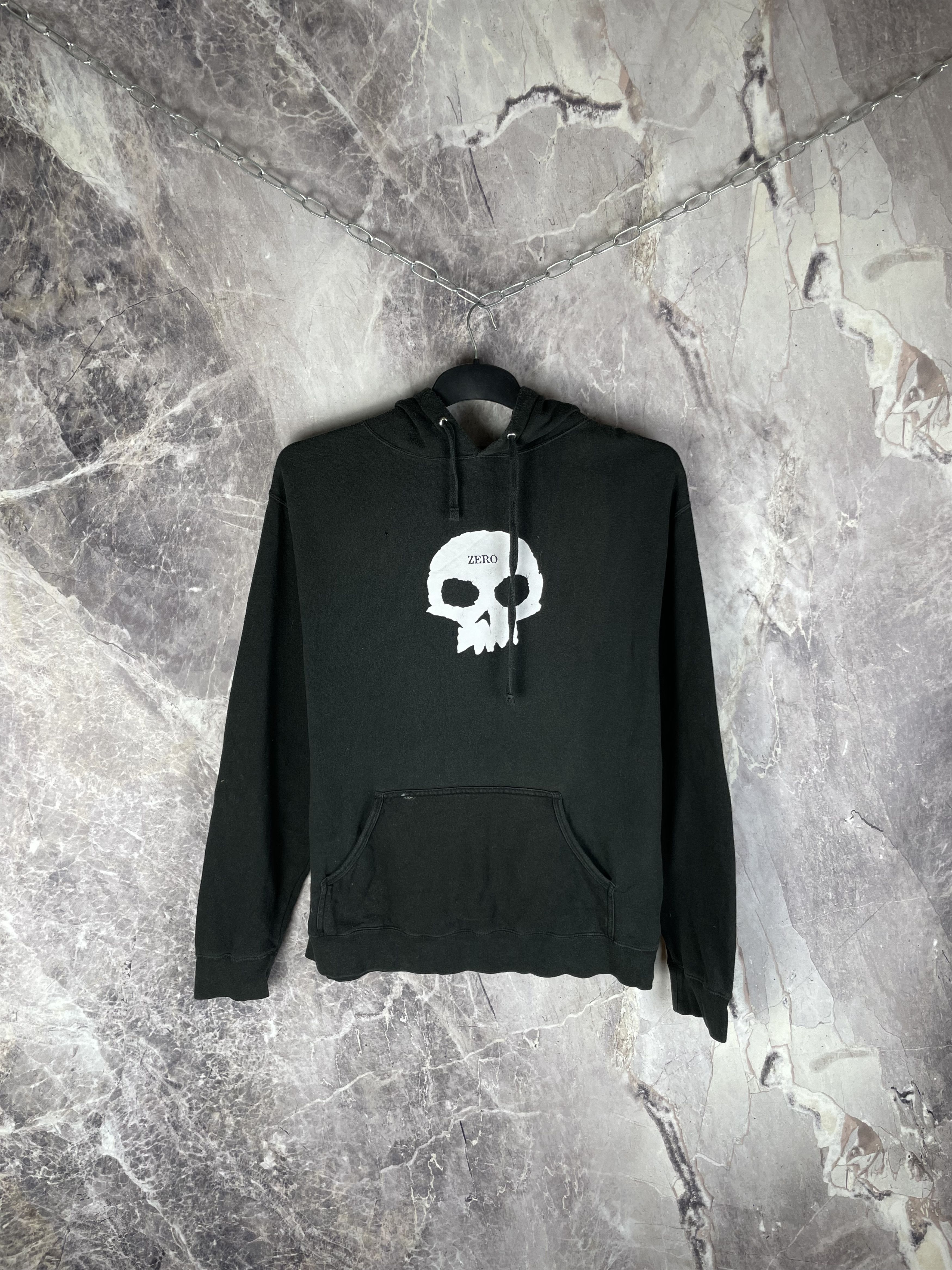 Vintage Vintage 90's Zero Logo skateboards Distressed Faded Hoodie Size US L / EU 52-54 / 3 - 1 Thumbnail
