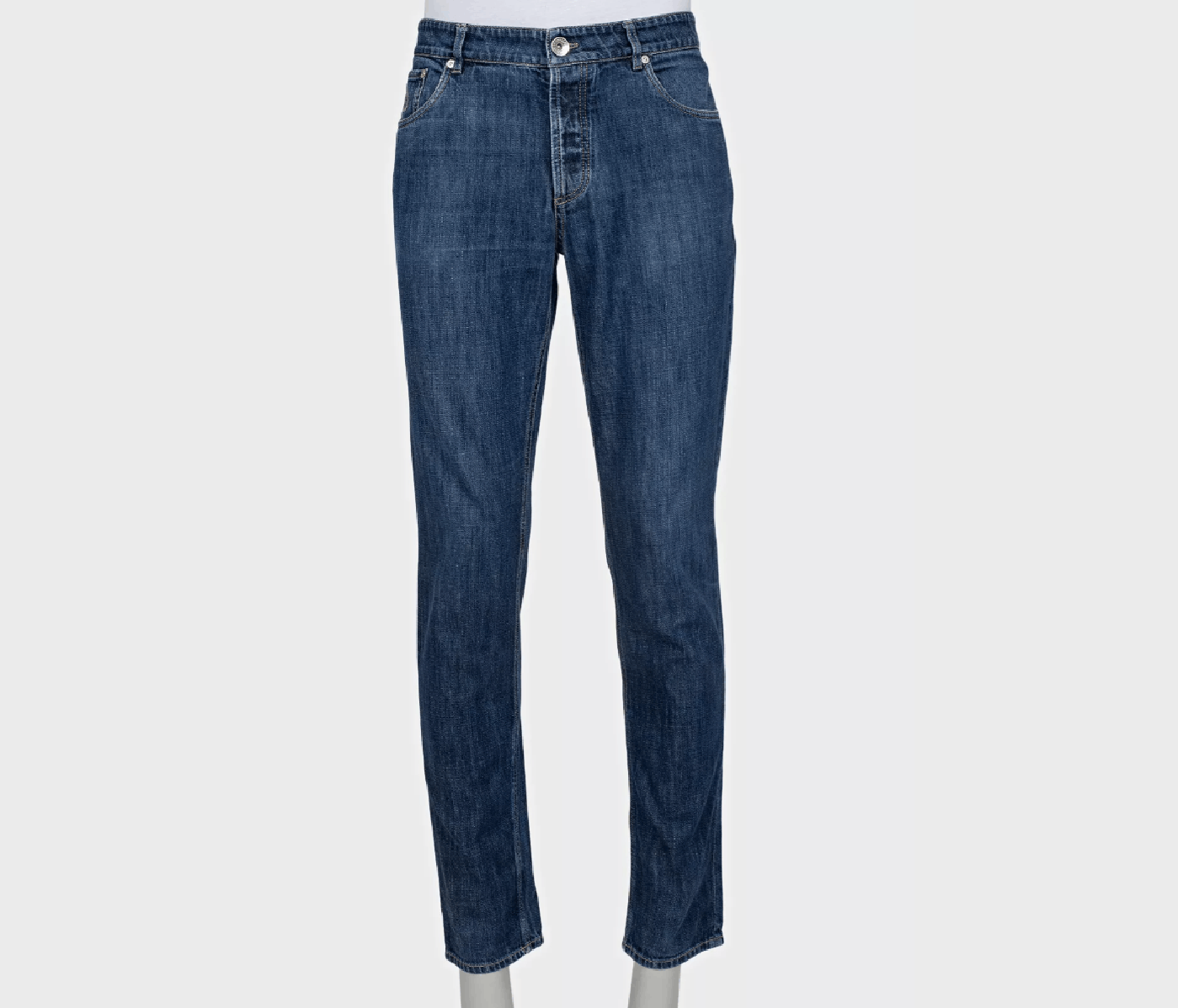 Brunello Cucinelli Brunello Cucinelli Blue Slim Fit Jeans Men L Size US 35 - 1 Thumbnail