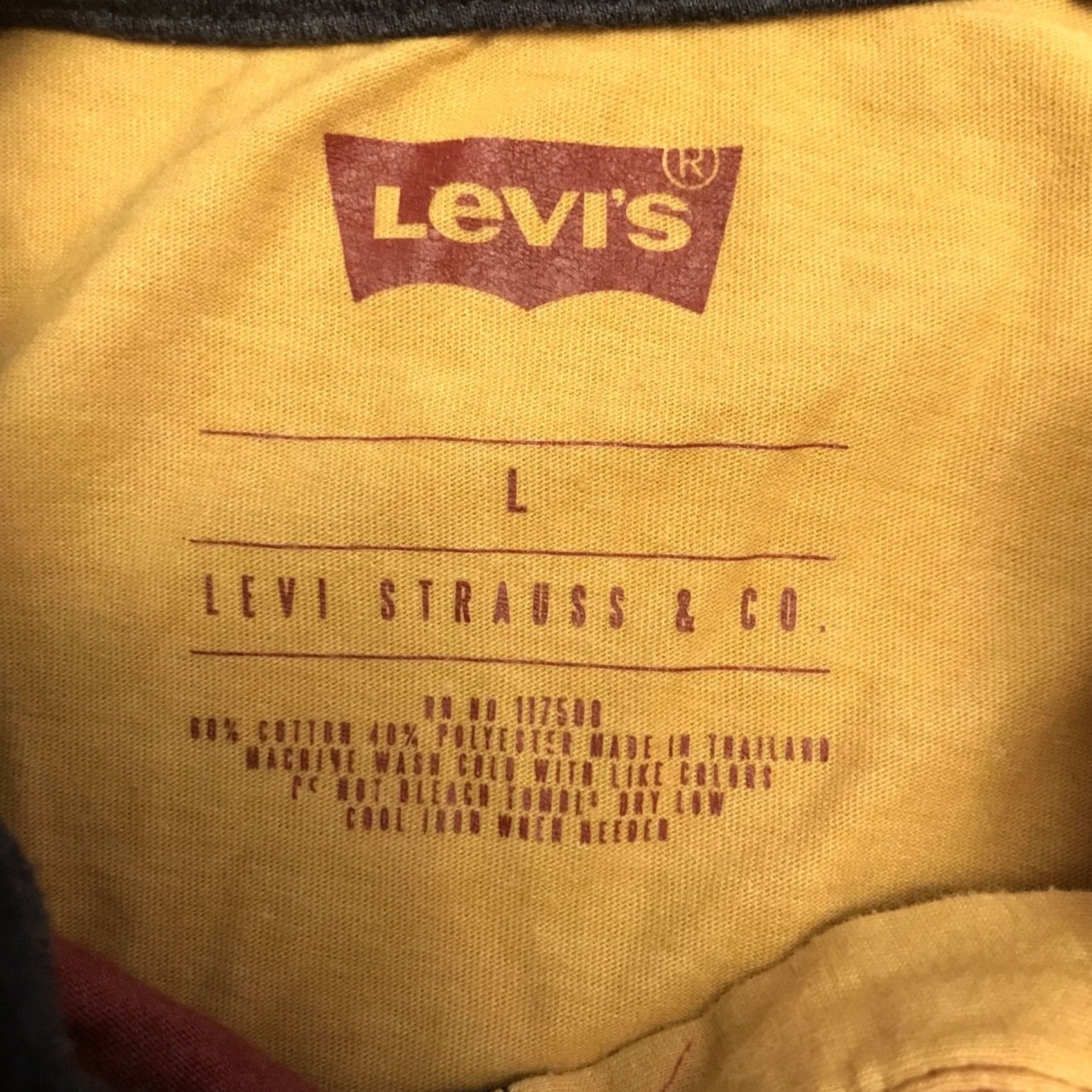 Levi's Levi's Henley Shirt Adult Large L/S Multicolor buttons 1202 Size US L / EU 52-54 / 3 - 3 Thumbnail