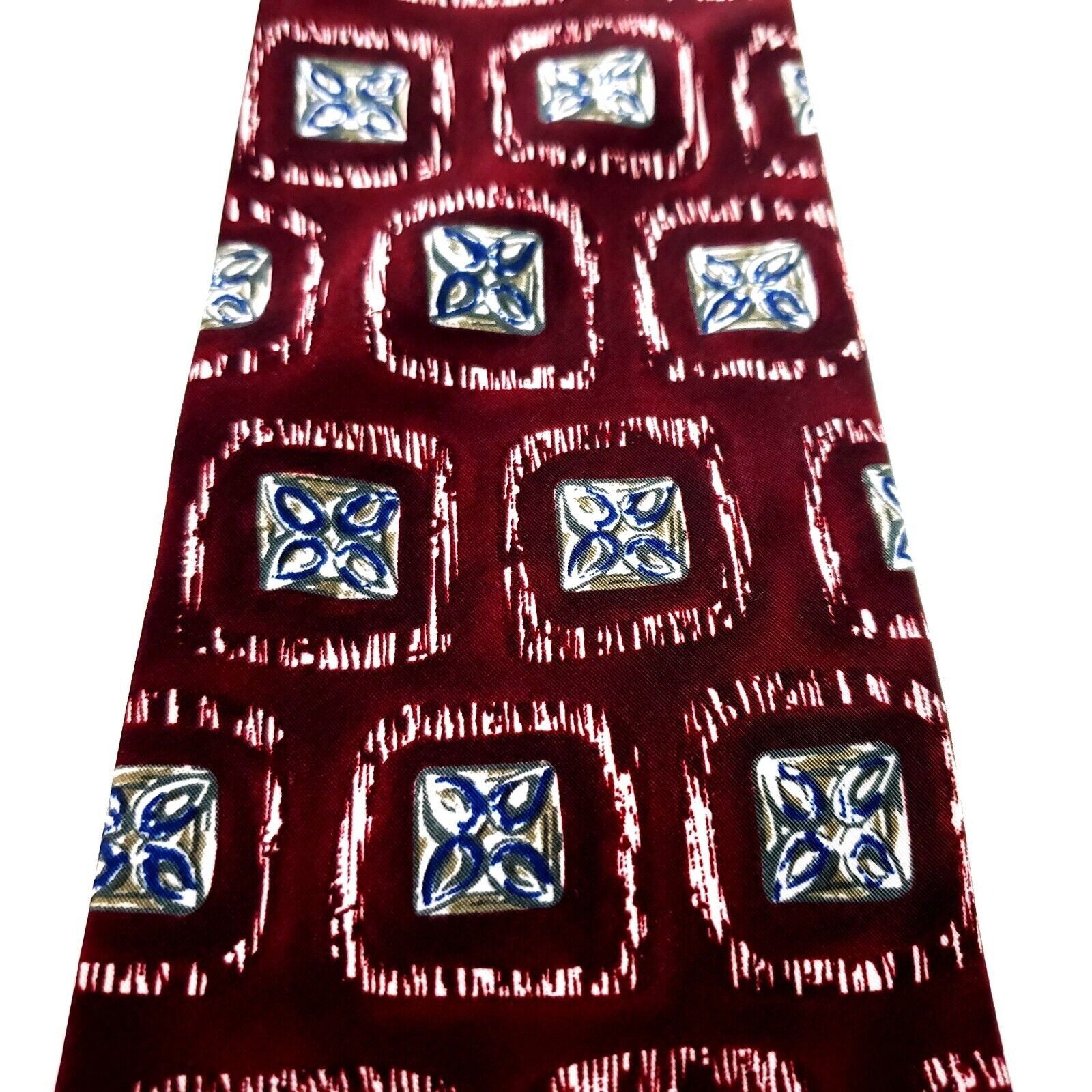 Towncraft Towncraft Polyester Tie Red Geometric Print Size ONE SIZE - 2 Thumbnail