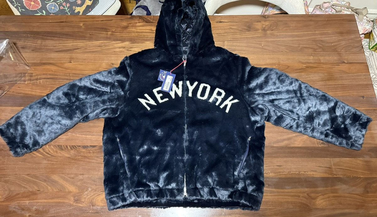 Kith × New York Yankees Kith for the NY Yankees Faux Fur Jacquard Jaysen Hoodie XL Size US XL / EU 56 / 4 - 8 Thumbnail