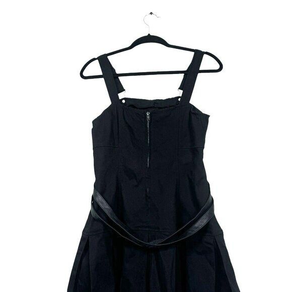 Tripp NYC Tripp NYC Women's M Black Pleated Overall Mini Dress Punk Go Size M / US 6-8 / IT 42-44 - 6 Thumbnail