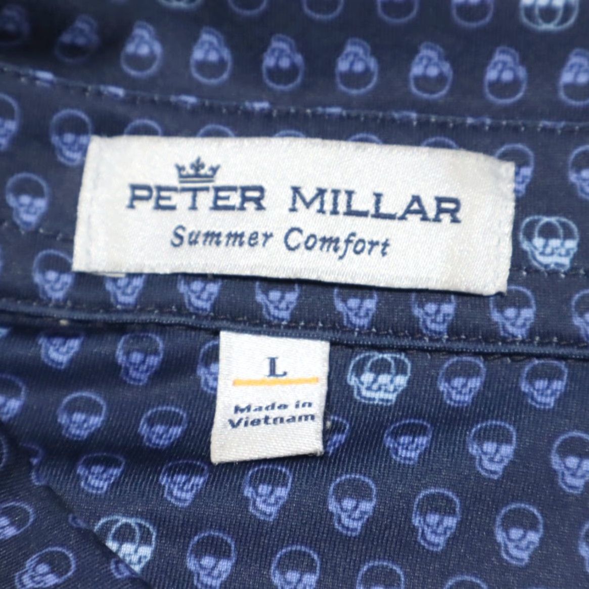 Peter Millar Peter Millar Skull Seeing Double Stretch Polo Shirt Navy Men's L Size US L / EU 52-54 / 3 - 5 Thumbnail