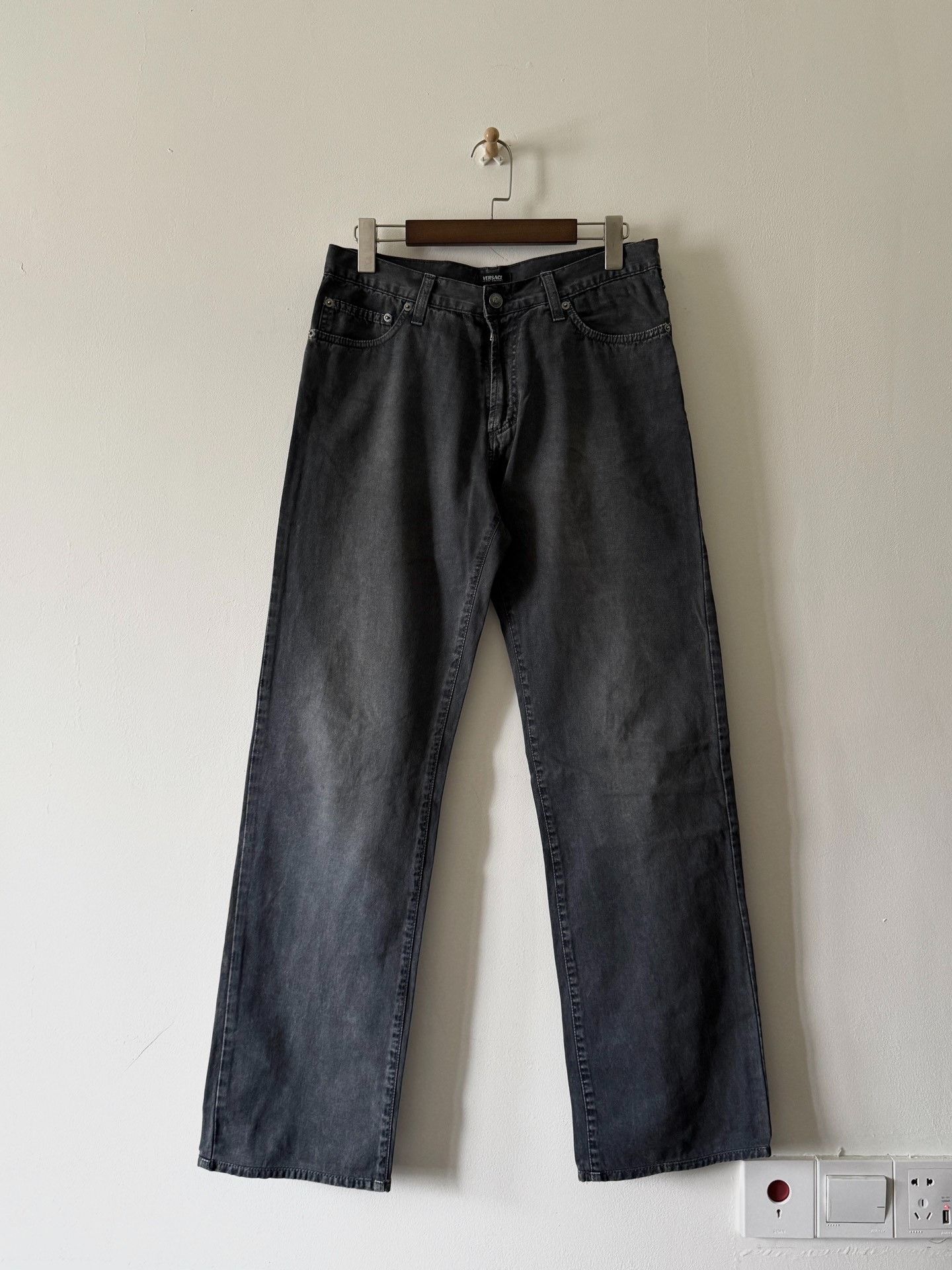 Versace Versace 00s Washed Distressed Pants Size US 32 / EU 48 - 1 Thumbnail