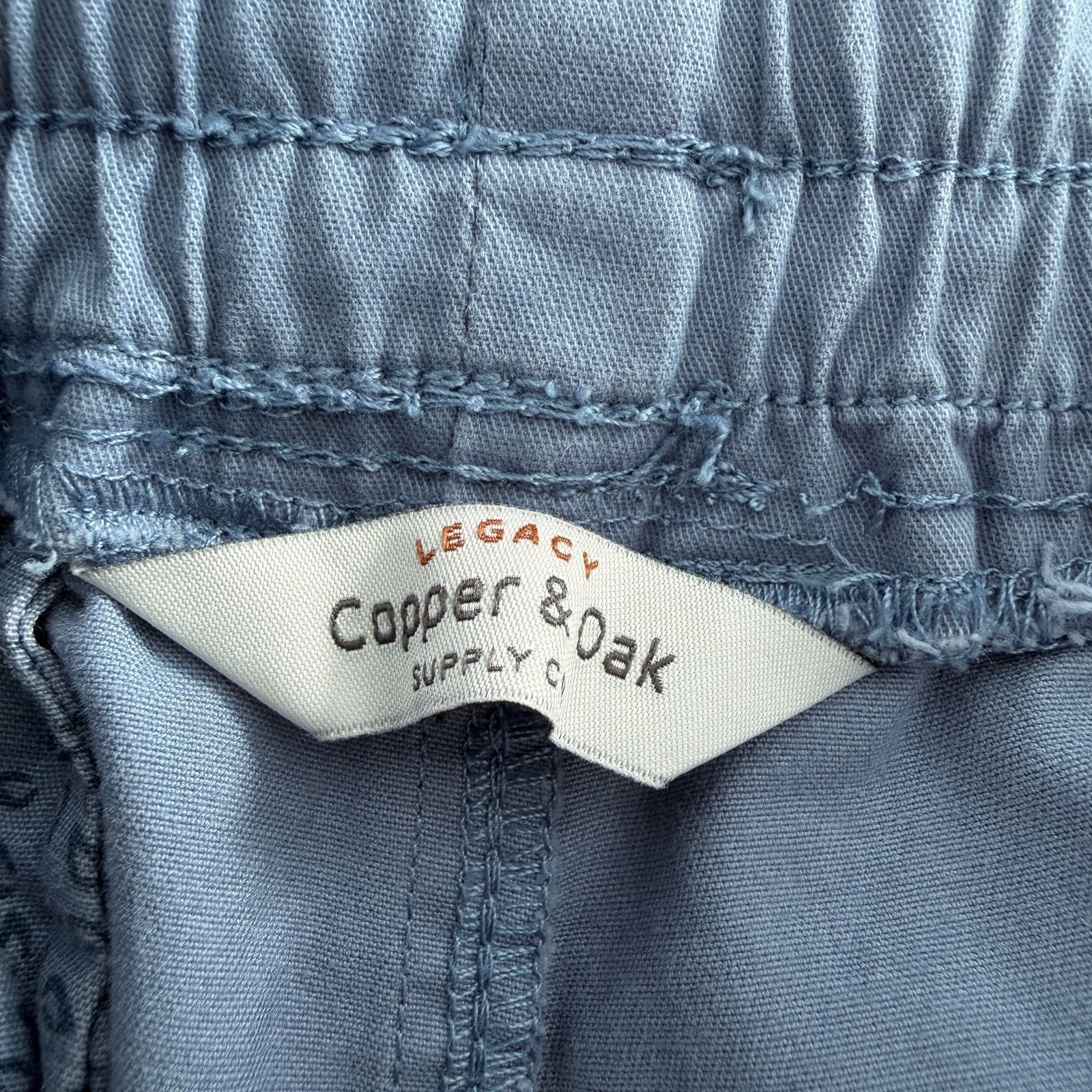 Other Copper & Oak Supply Blue Drawstring 6" Cotton Shorts Men S Size US 28 / EU 44 - 3 Thumbnail