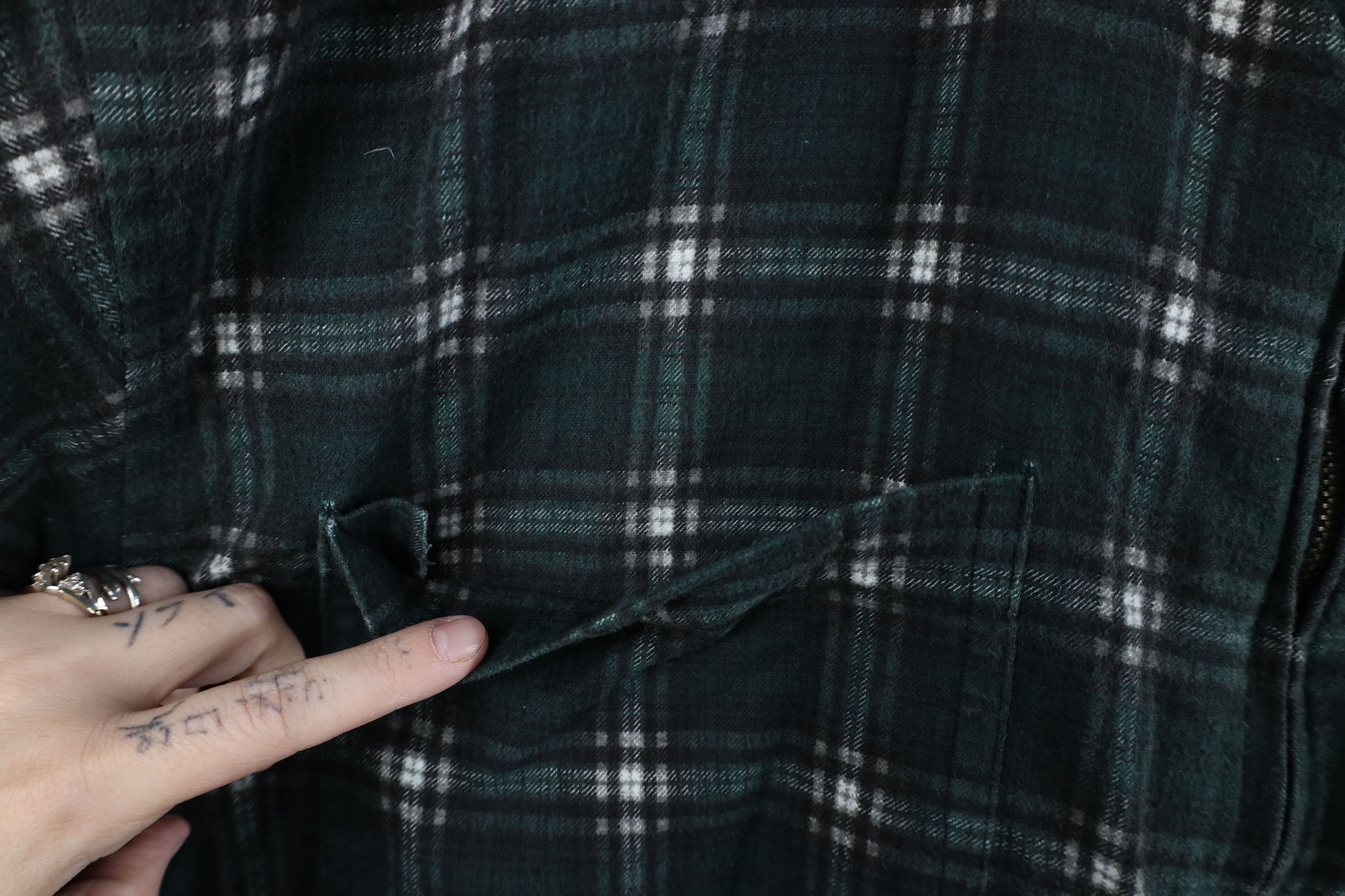 Vintage Vintage 90s Streetwear Fleece Lined Flannel Jacket Plaid Size US XL / EU 56 / 4 - 4 Thumbnail