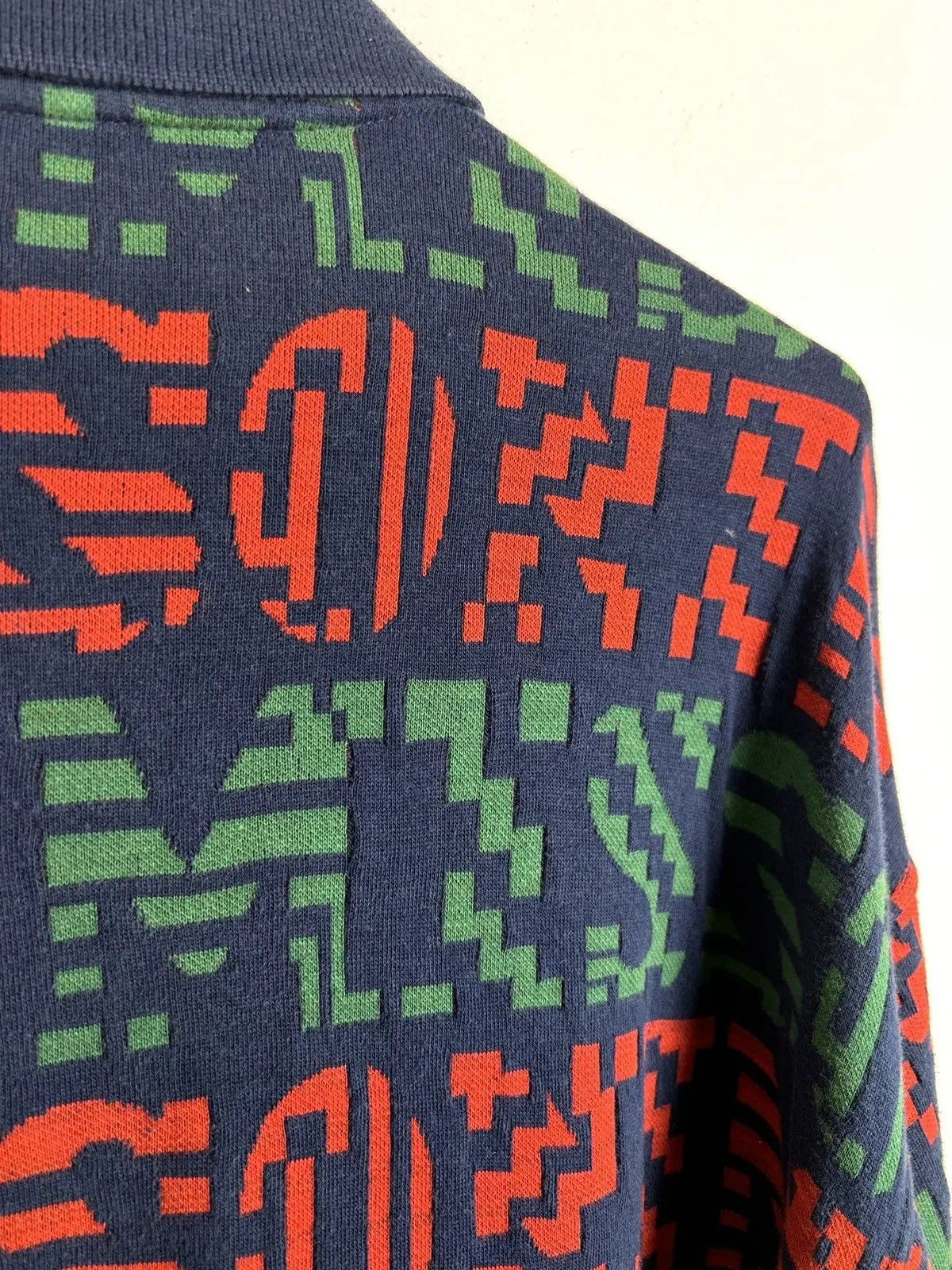 Missoni 90s Vintage Missoni Allover Inscription Collared Sweatshirt Size US L / EU 52-54 / 3 - 6 Thumbnail