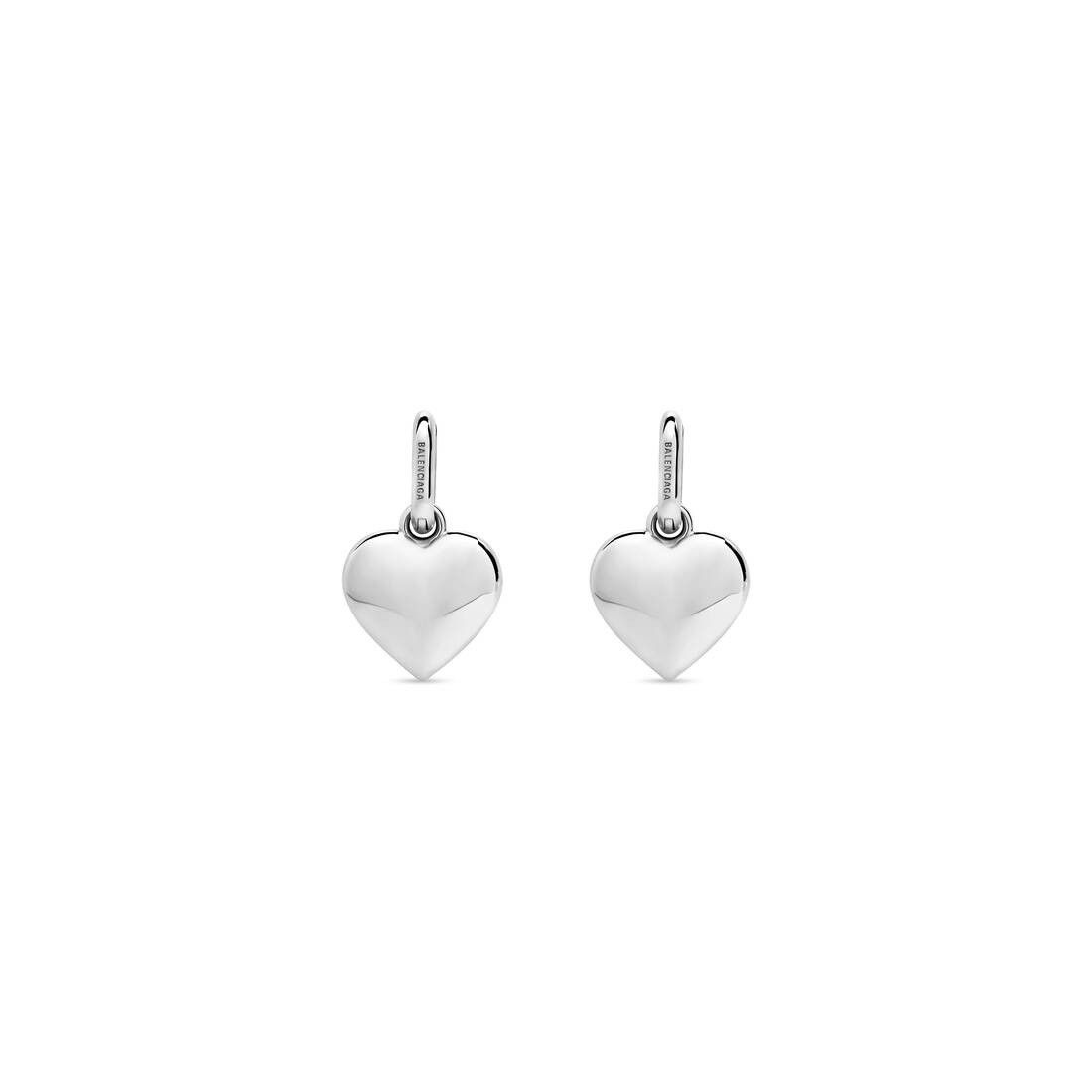 Balenciaga o1srvl11e1025 Size: OS / BB Icon Heart Earring in Silver Size ONE SIZE - 2 Thumbnail