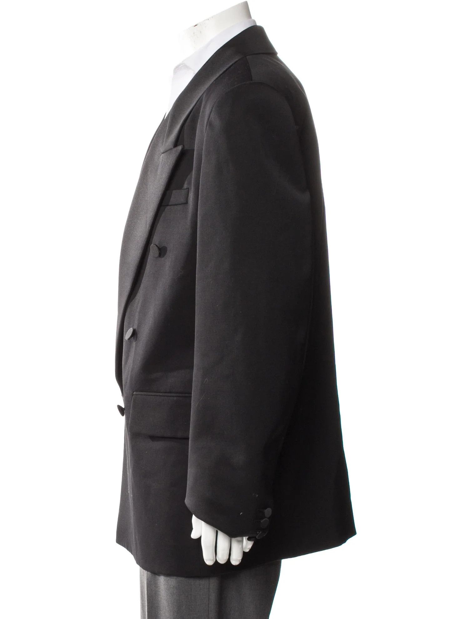 Saint Laurent Paris o1s1wg111124 Veste Sue Basculee Tailleur Wool Blazer Black Size US L / EU 52-54 / 3 - 2 Thumbnail