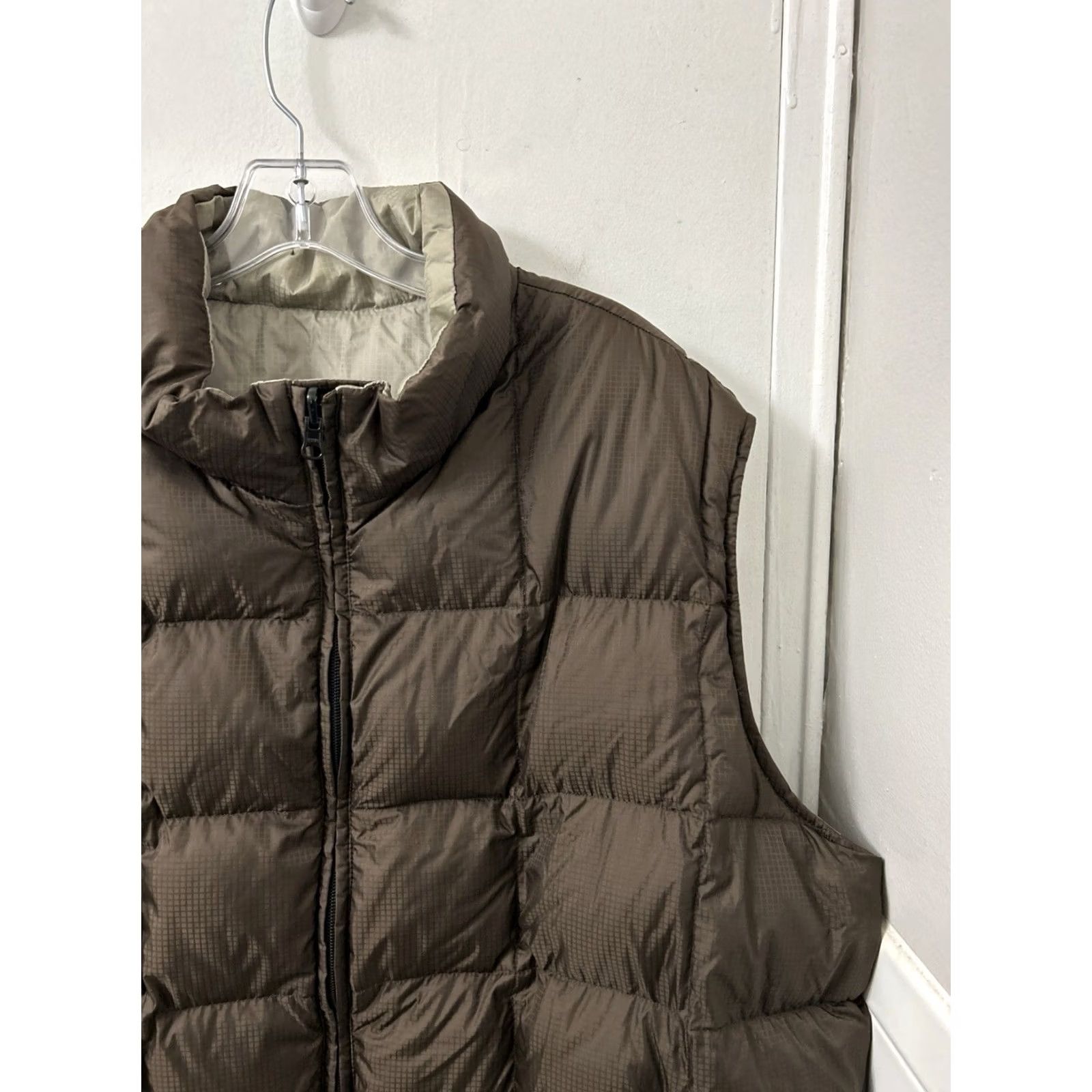 Lands' End Lands' End Vest Mens 2XL Down Puffer Full Zip Quilted Stand-Up Collar Brown Ripstop Jacket/Coat Size US XXL / EU 58 / 5 - 4 Thumbnail