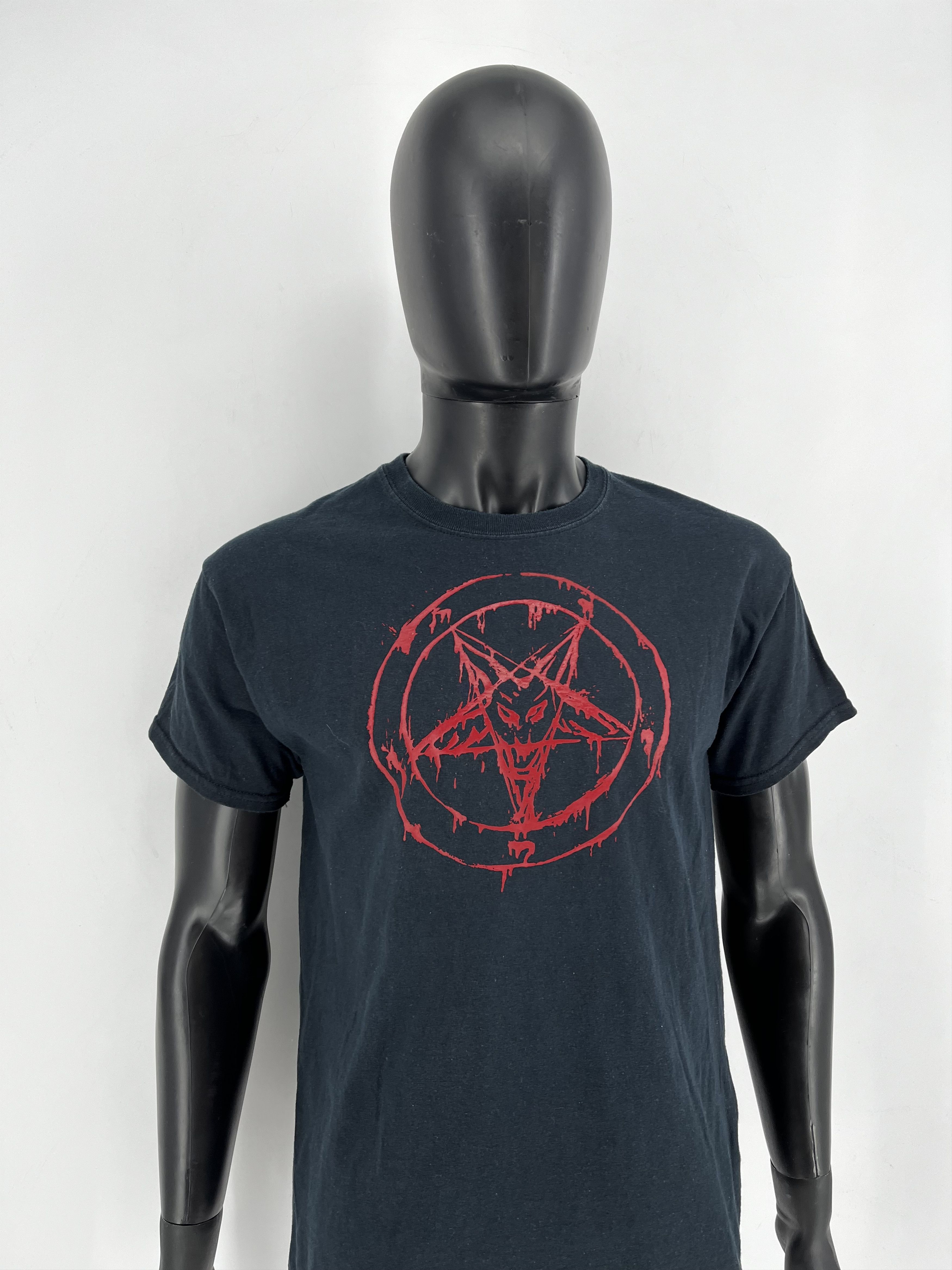 Band Tees Pentagram Punk Occult Gothic Satan Metal Baphomet Satanic Size US M / EU 48-50 / 2 - 4 Thumbnail
