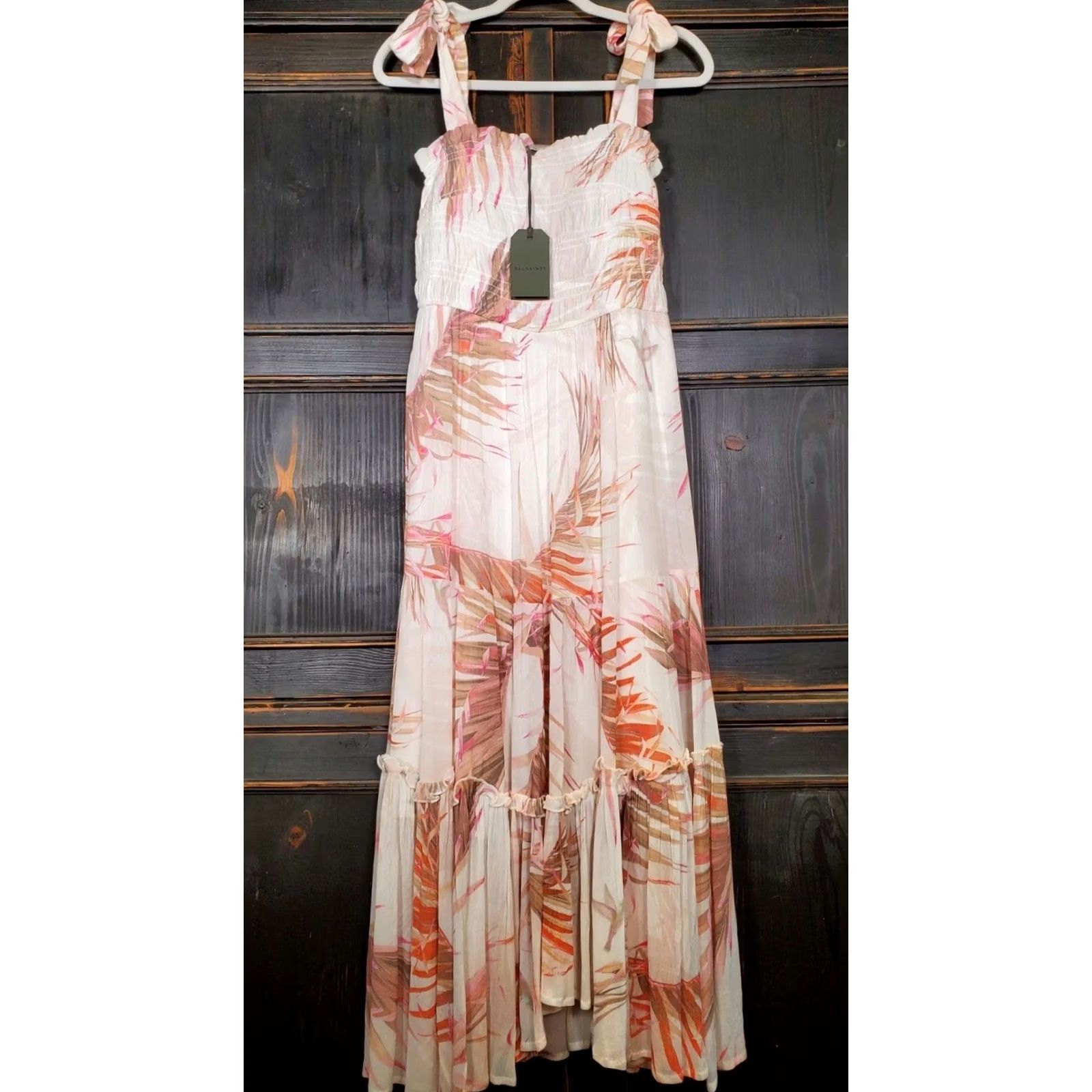 Allsaints ALLSaints Gabi Luar Strappy High / Low Dress Pink India Women's US 6 New Size M / US 6-8 / IT 42-44 - 5 Thumbnail