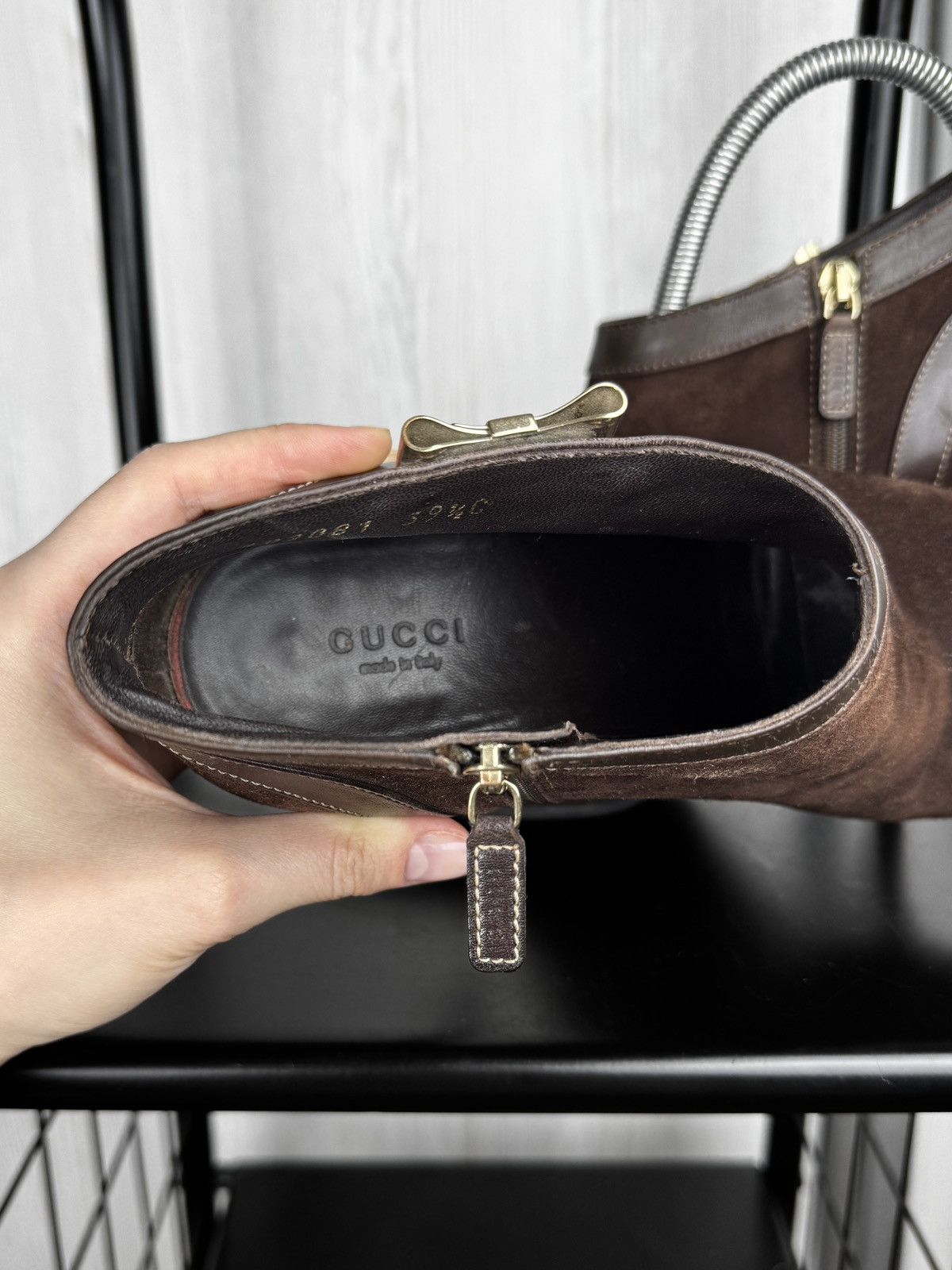 Gucci Gucci Interlocking G Logo Brown Suede Leather Heels Boots Size US 9.5 / IT 39.5 - 17 Thumbnail