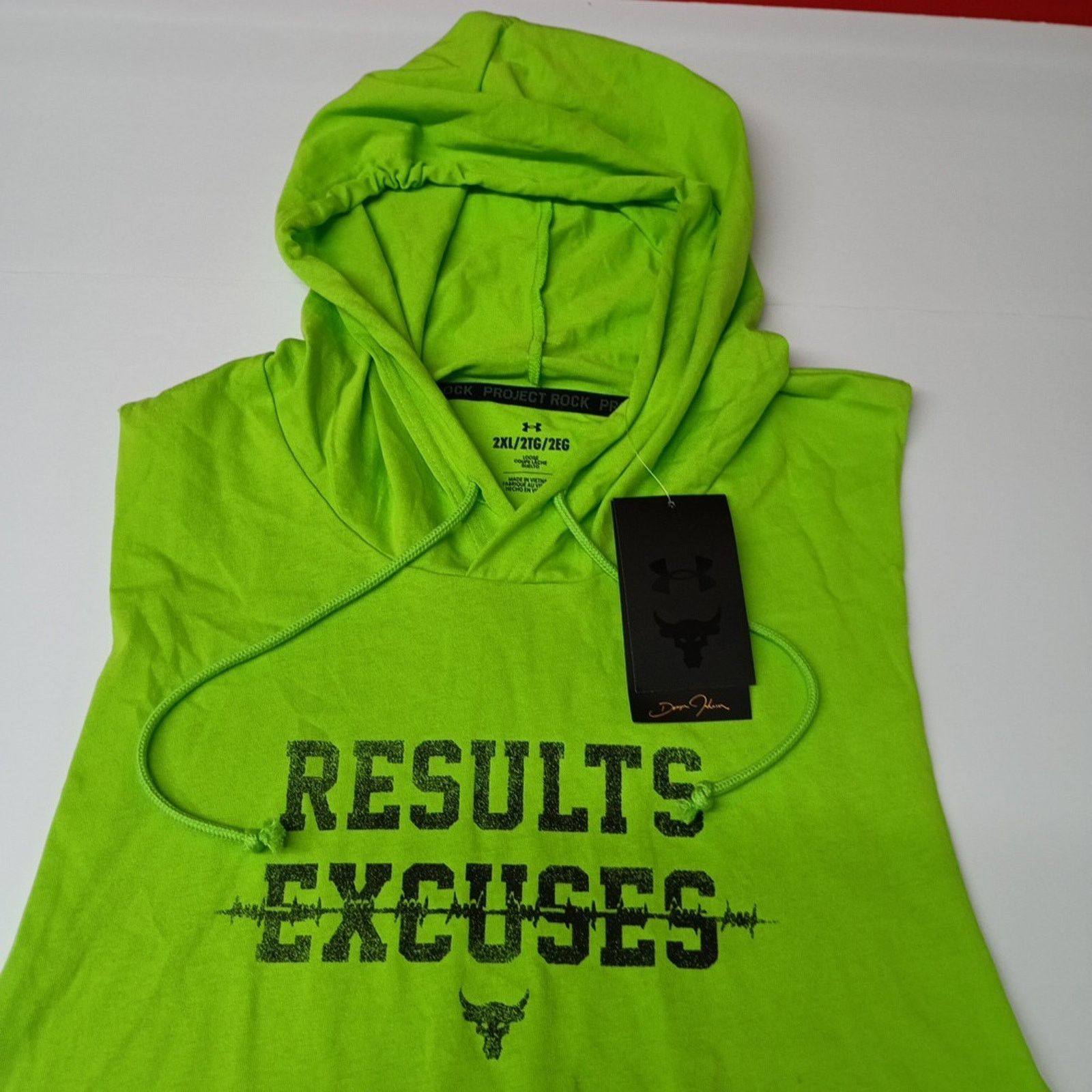 Under Armour Men’s Size 2XL Under Armour Project Rock Sleeveless Hoodie Size US XXL / EU 58 / 5 - 3 Thumbnail