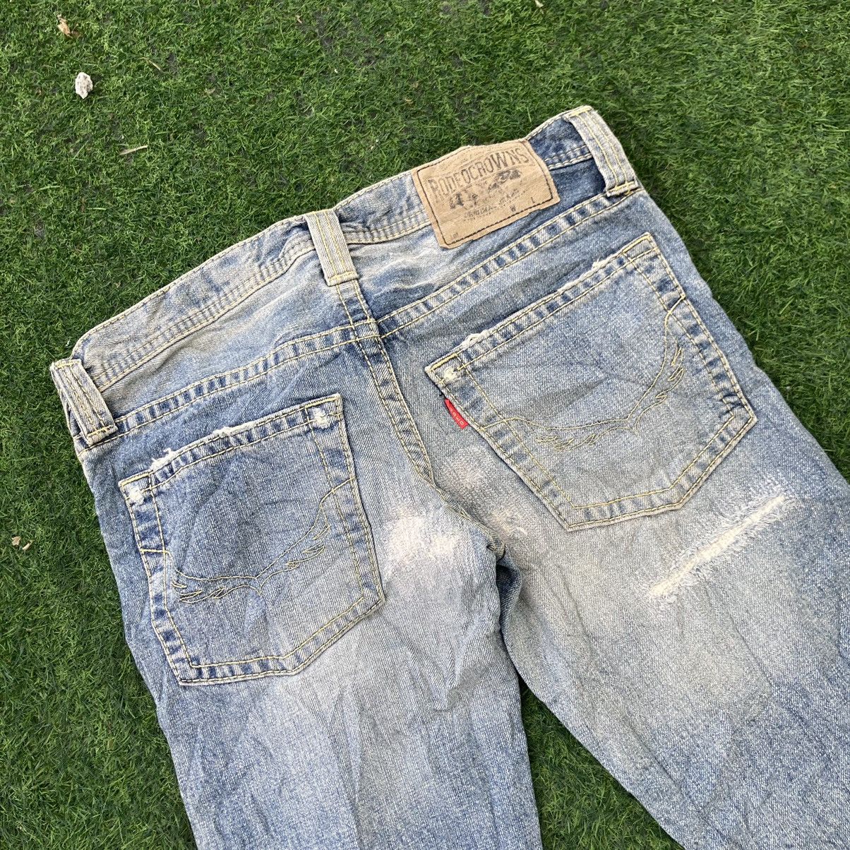 If Six Was Nine RODEO CROWNS RIPPED BOOTCUT JEANS Size 29" - 10 Thumbnail