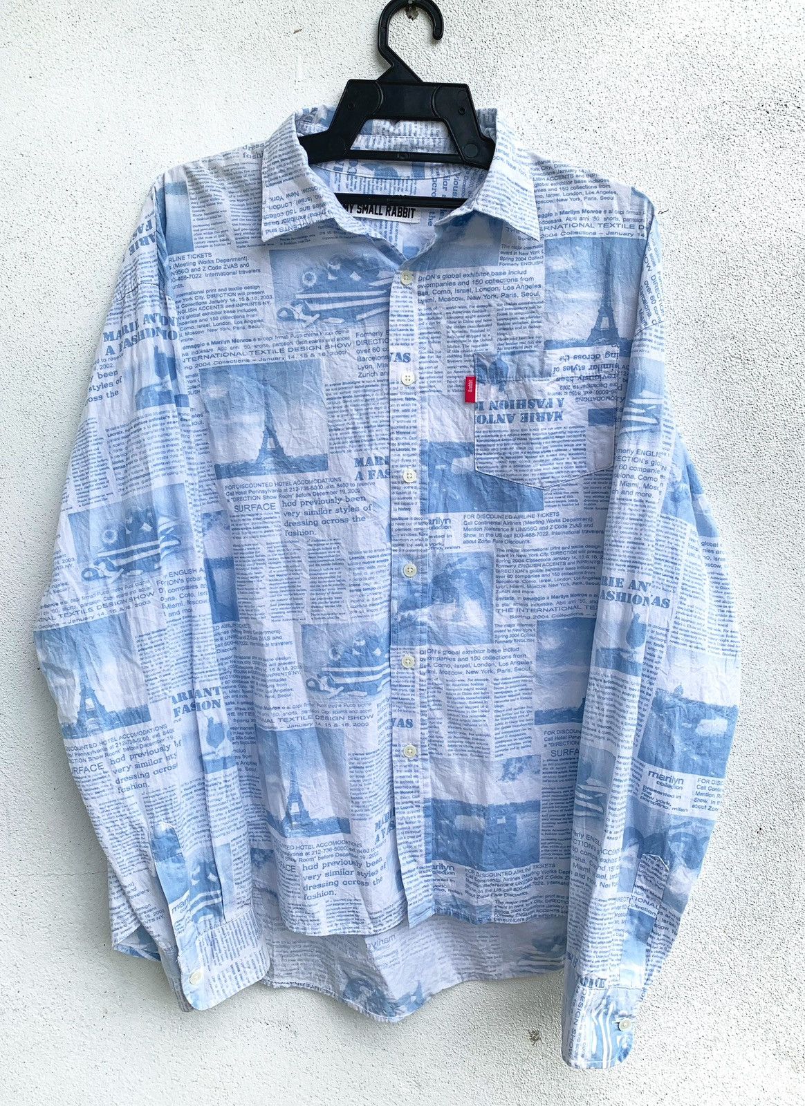 Fashion Victim × Vintage Vintage Longsleeve Newspaper Prints Size US XL / EU 56 / 4 - 2 Thumbnail
