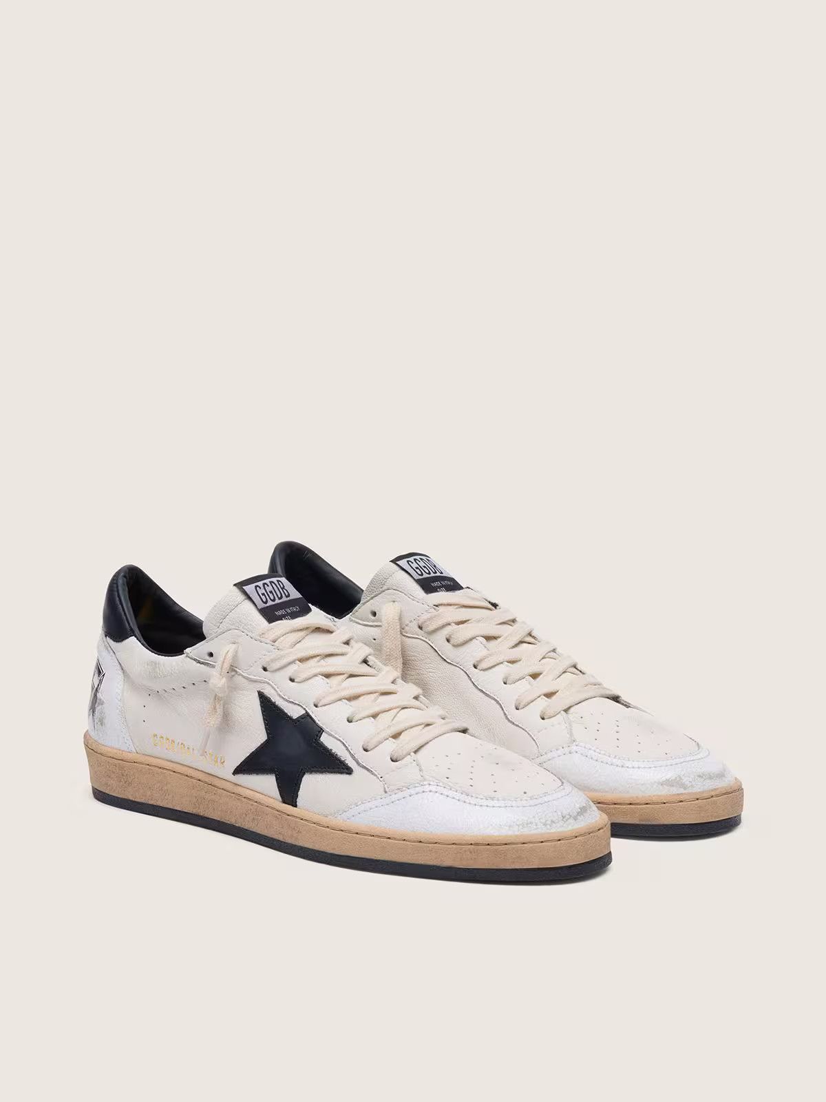 Golden Goose o1d2blof0326 Ball Star Sneakers in White/Black Size US 9 / EU 42 - 2 Thumbnail