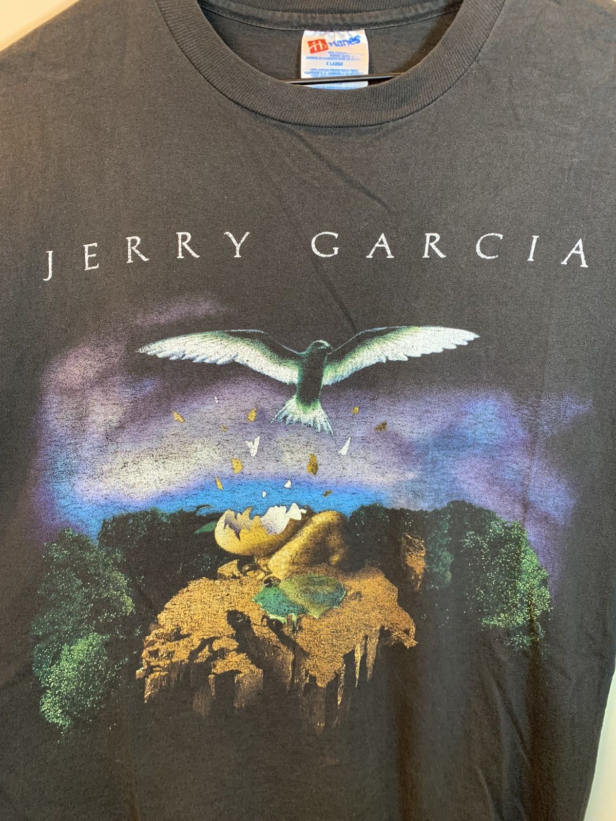 Band Tees × Grateful Dead × Vintage RARE* Vintage 1994 Jerry Garcia Dove Single Stitch Art Shirt Size US XL / EU 56 / 4 - 3 Thumbnail