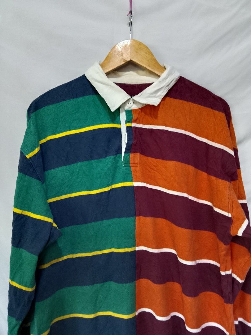 Vintage Vintage Oversize Par Simons Stripe Polo Rugby Size US XXL / EU 58 / 5 - 2 Thumbnail