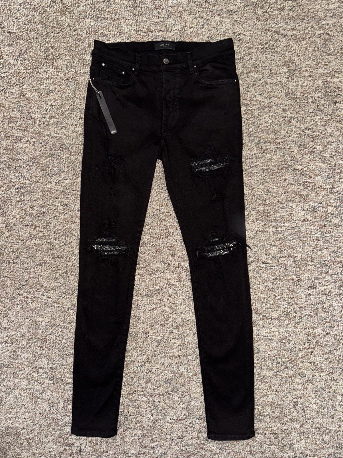 Amiri o1h1sh11223 Ma Paisley Jcqrd Straight Jean in Blue | Grailed