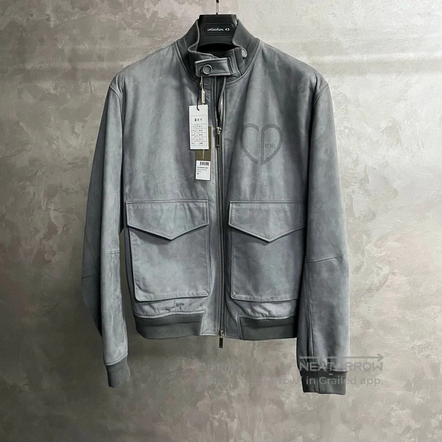 Dior dior gray logo zip-up jacket. Size US L / EU 52-54 / 3 - 1 Thumbnail